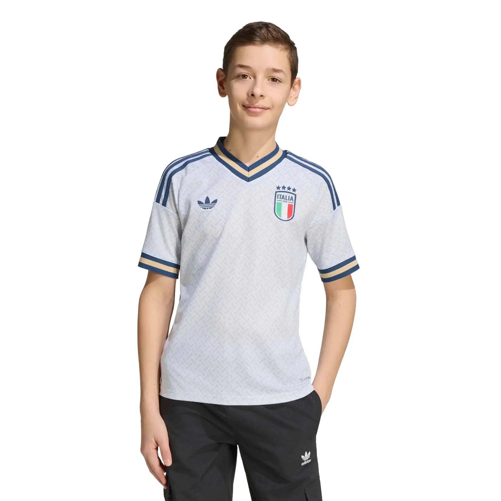 adidas 2026 Italy Youth Stadium Away Soccer Jersey (Model - Front)