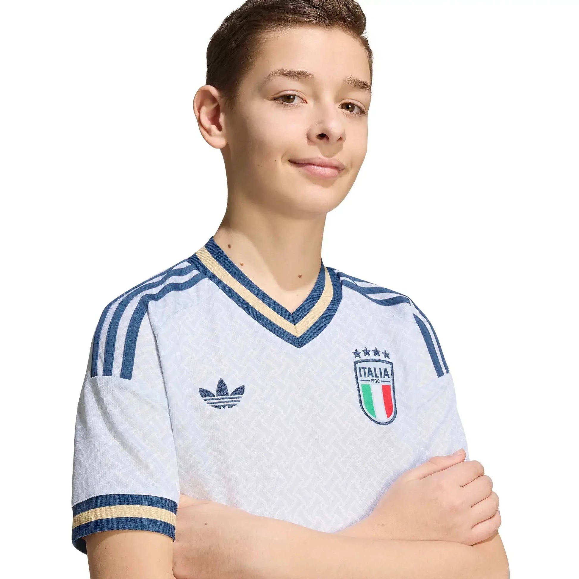 adidas 2026 Italy Youth Stadium Away Soccer Jersey (Detail 1)