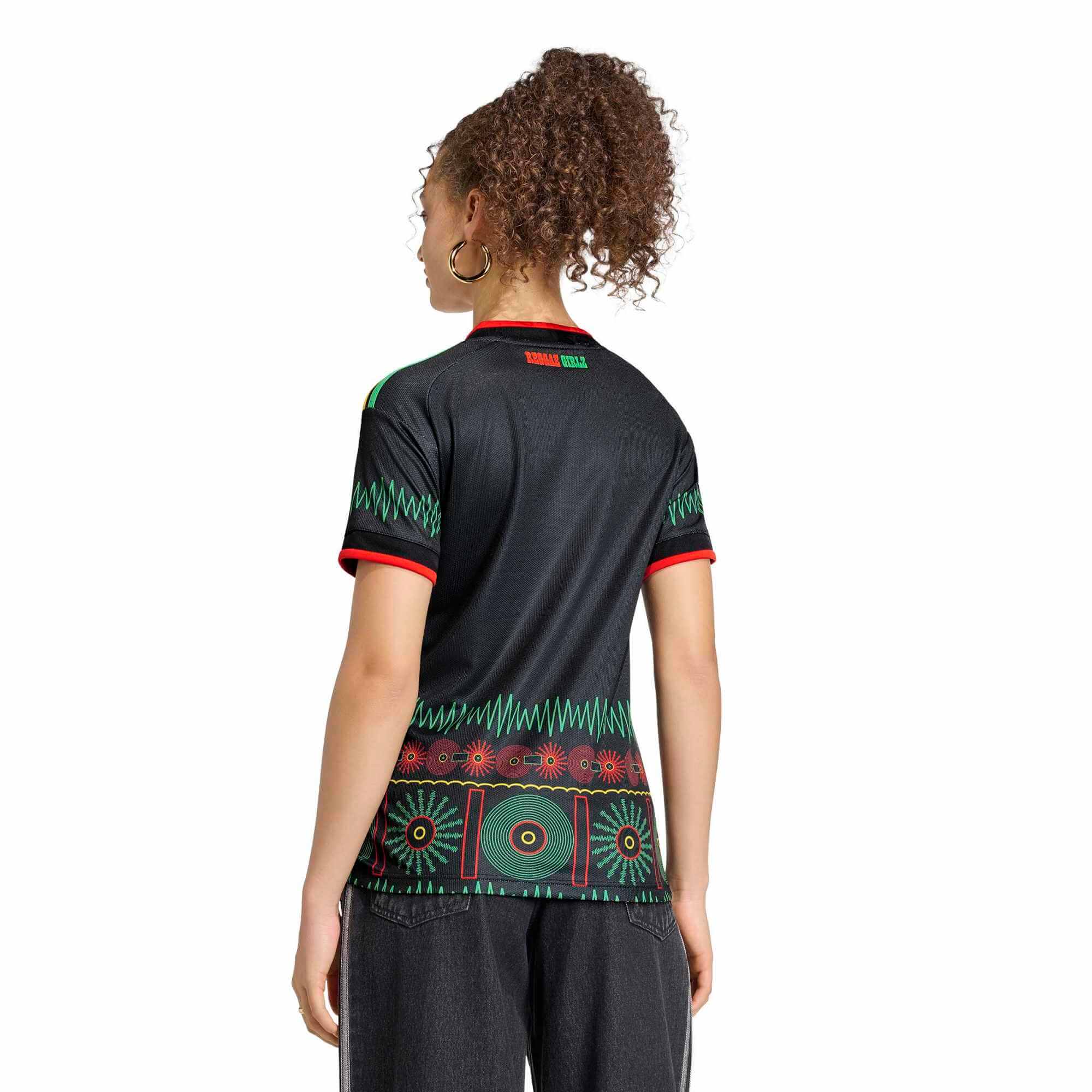 adidas 2026 Jamaica Women's Stadium Away Soccer Jersey (Model - Back)