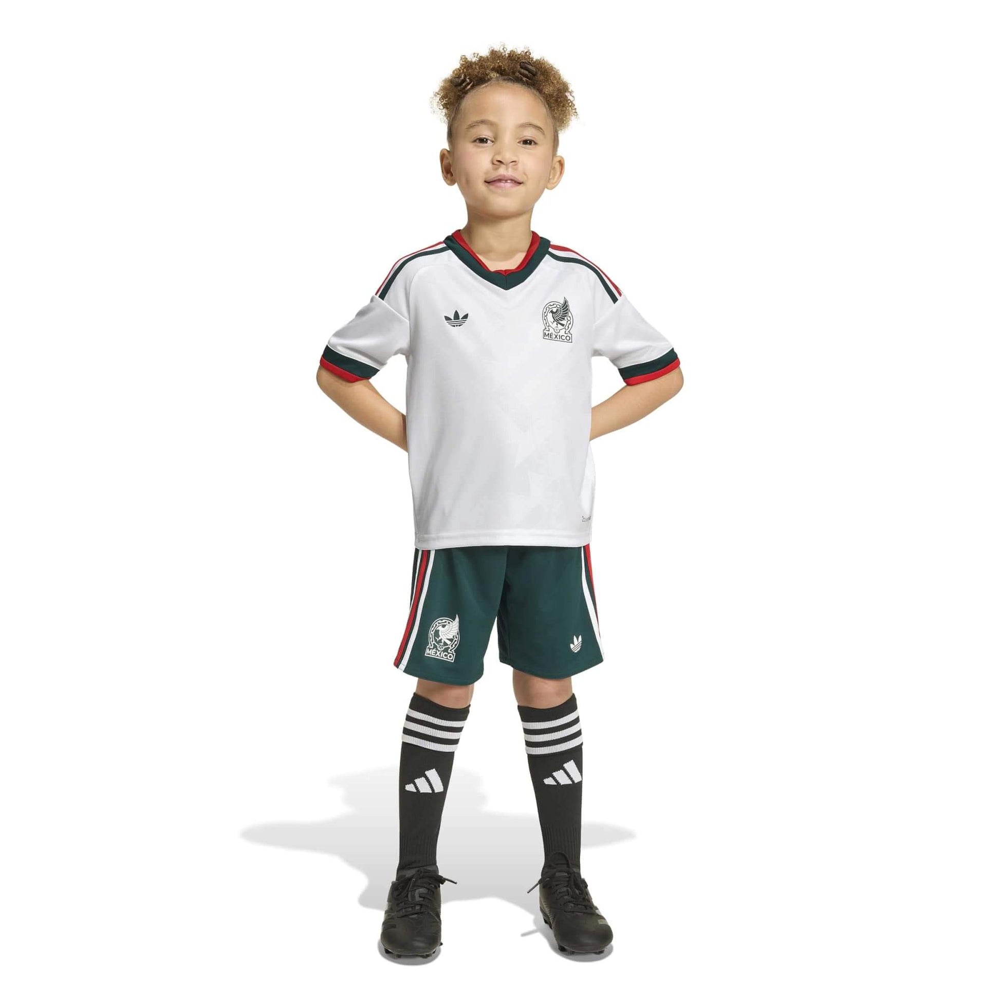 adidas 2026 Mexico Kid's Away Mini Kit (Model - Front)