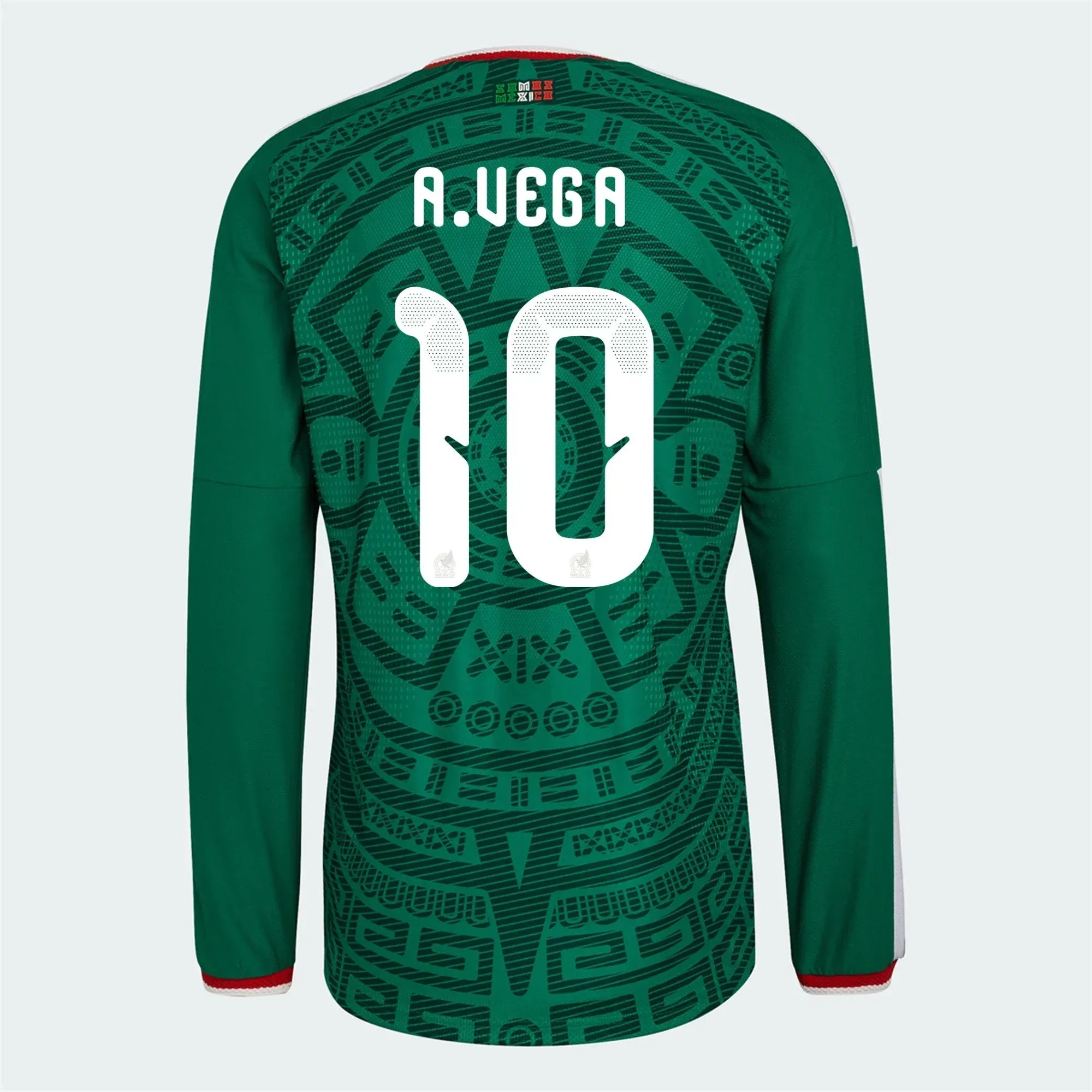 adidas 2026 Mexico Men's Authentic Home Long-Sleeve Soccer Jersey (A. Vega)