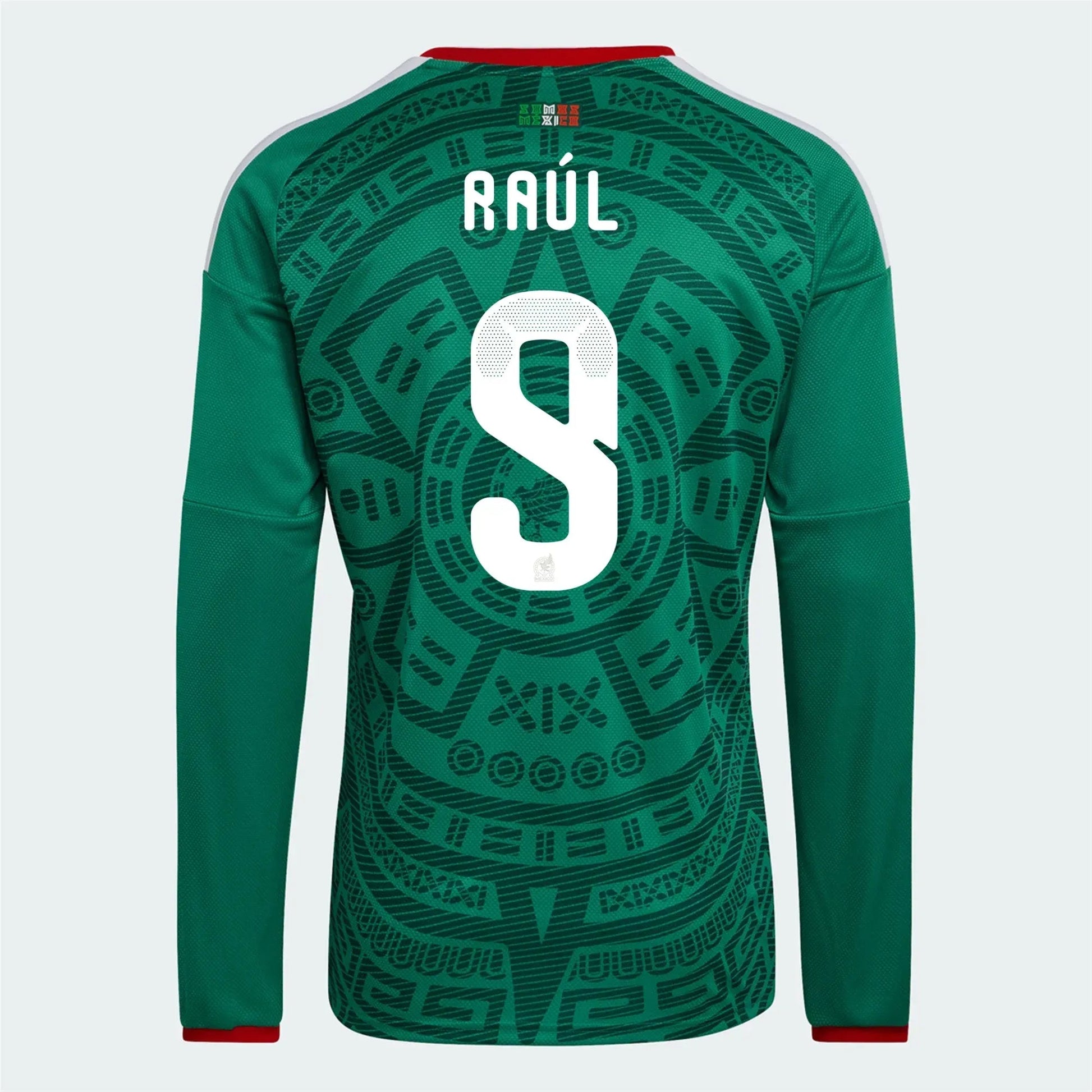 adidas 2026 Mexico Men's Stadium Home Long-Sleeve Soccer Jersey (Raul)