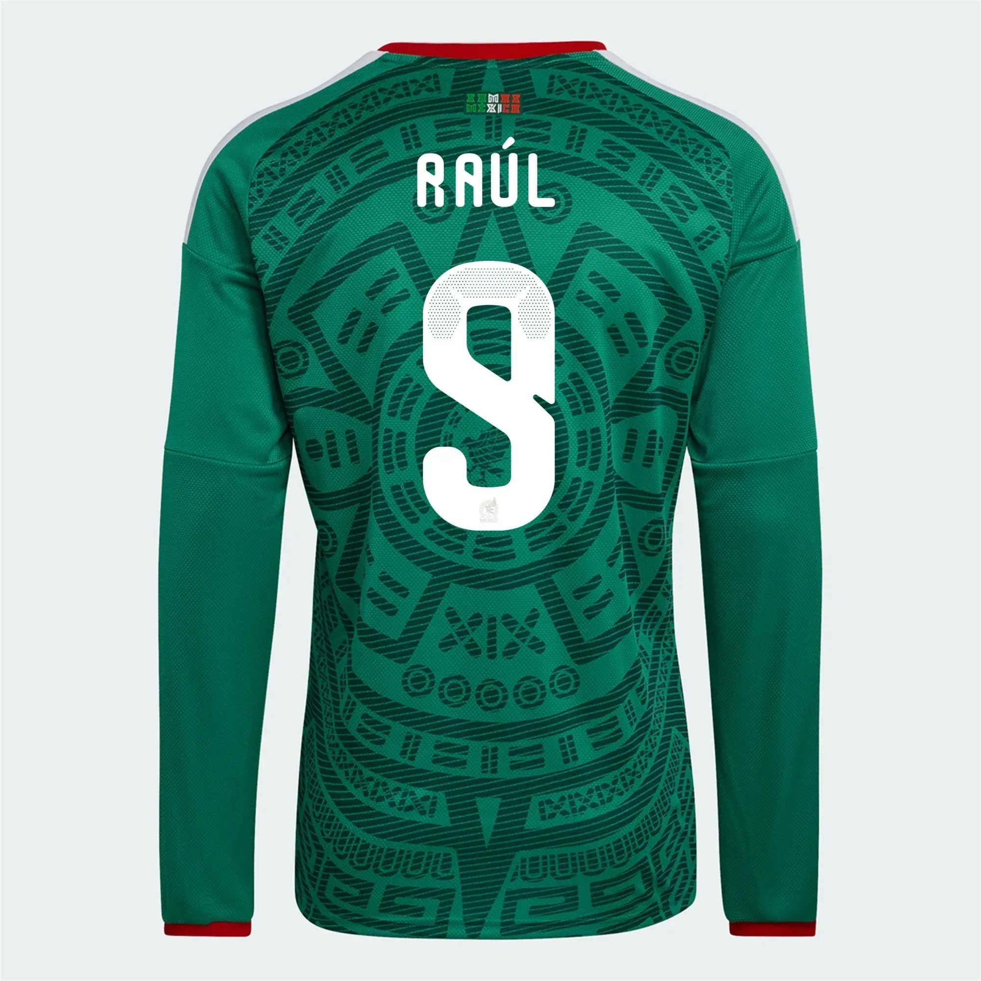 adidas 2026 Mexico Men's Stadium Home Long-Sleeve Soccer Jersey (Raul)