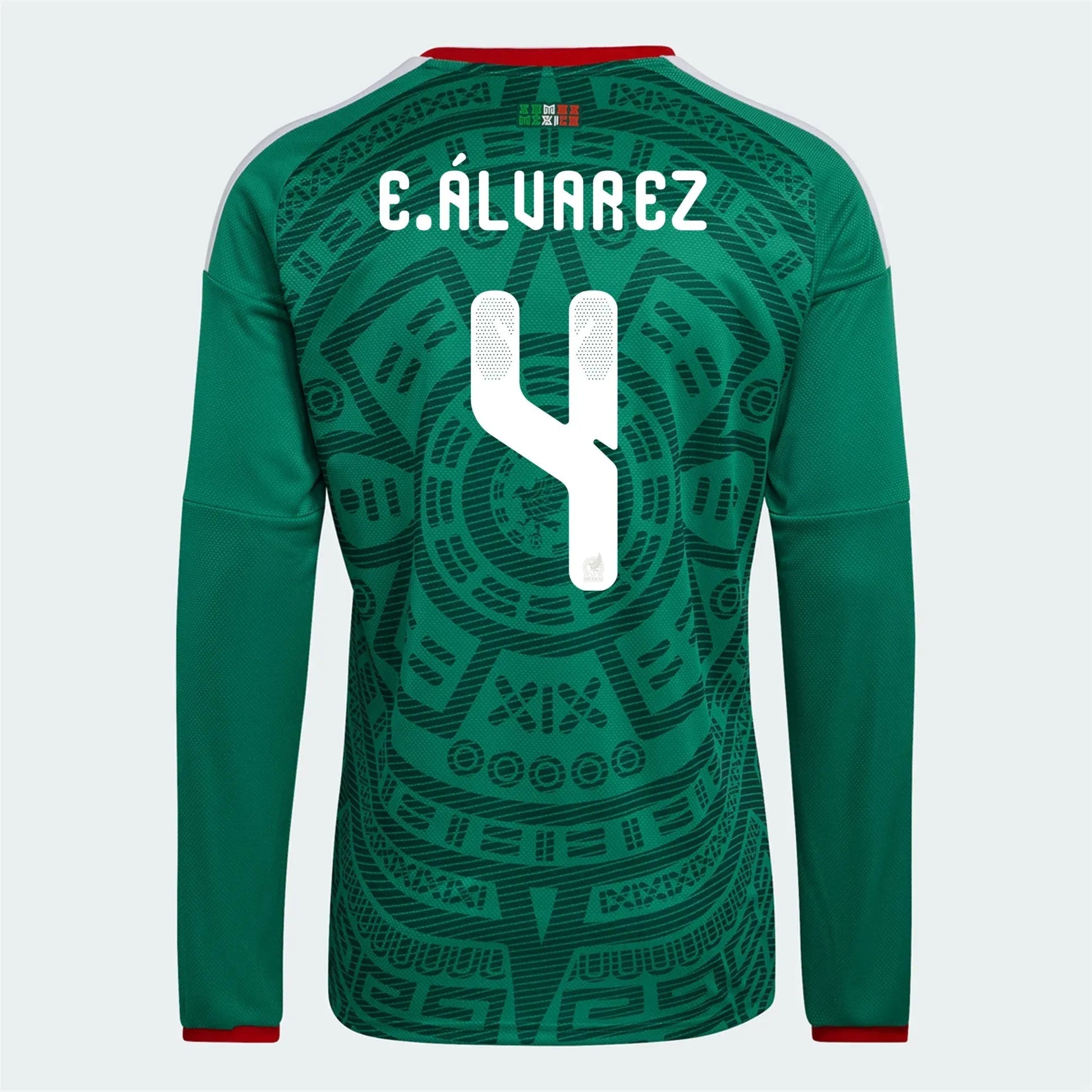adidas 2026 Mexico Men's Stadium Home Long-Sleeve Soccer Jersey (E. Alvarez)