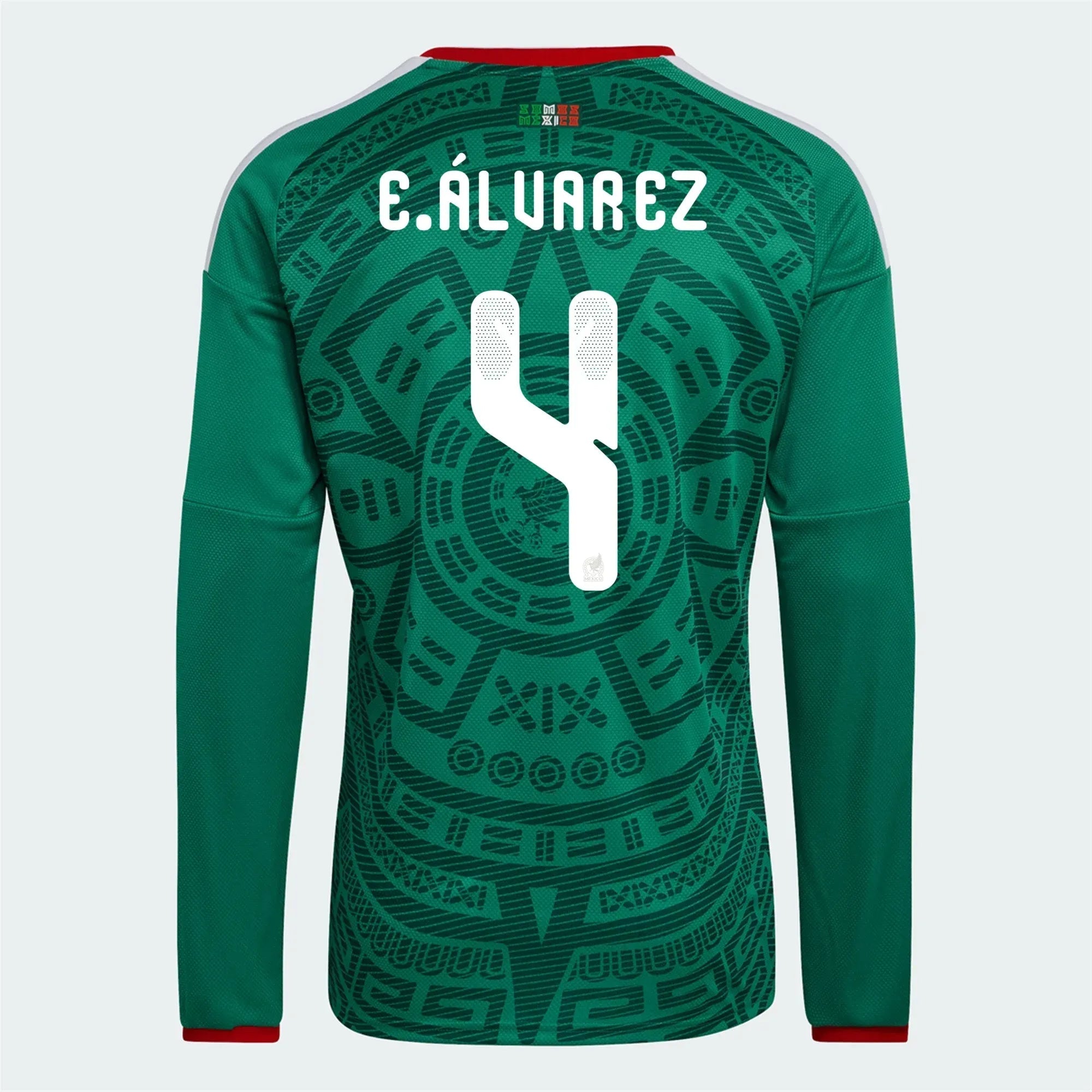 adidas 2026 Mexico Men's Stadium Home Long-Sleeve Soccer Jersey (E. Alvarez)