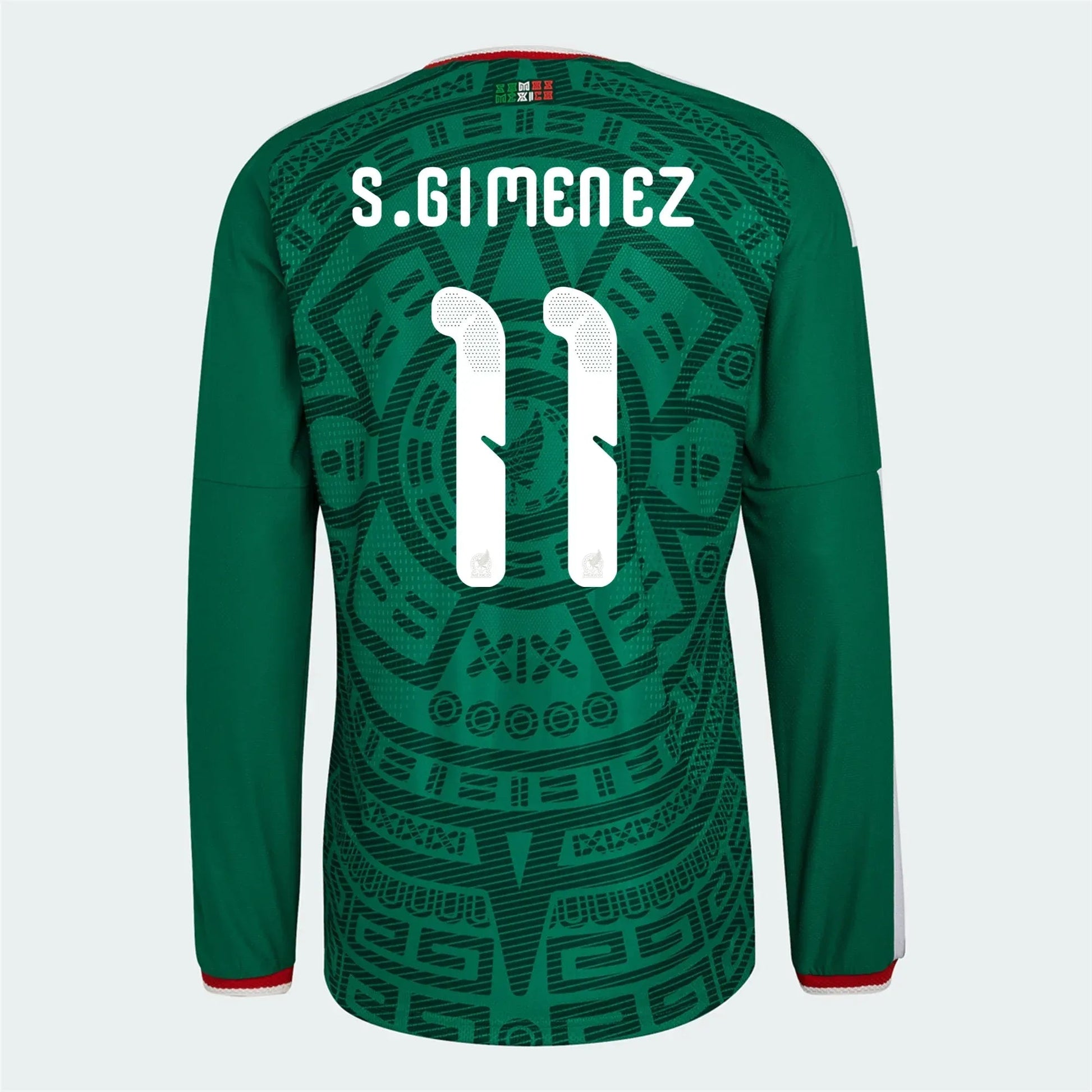 adidas 2026 Mexico Men's Authentic Home Long-Sleeve Soccer Jersey (S. Gimenez)