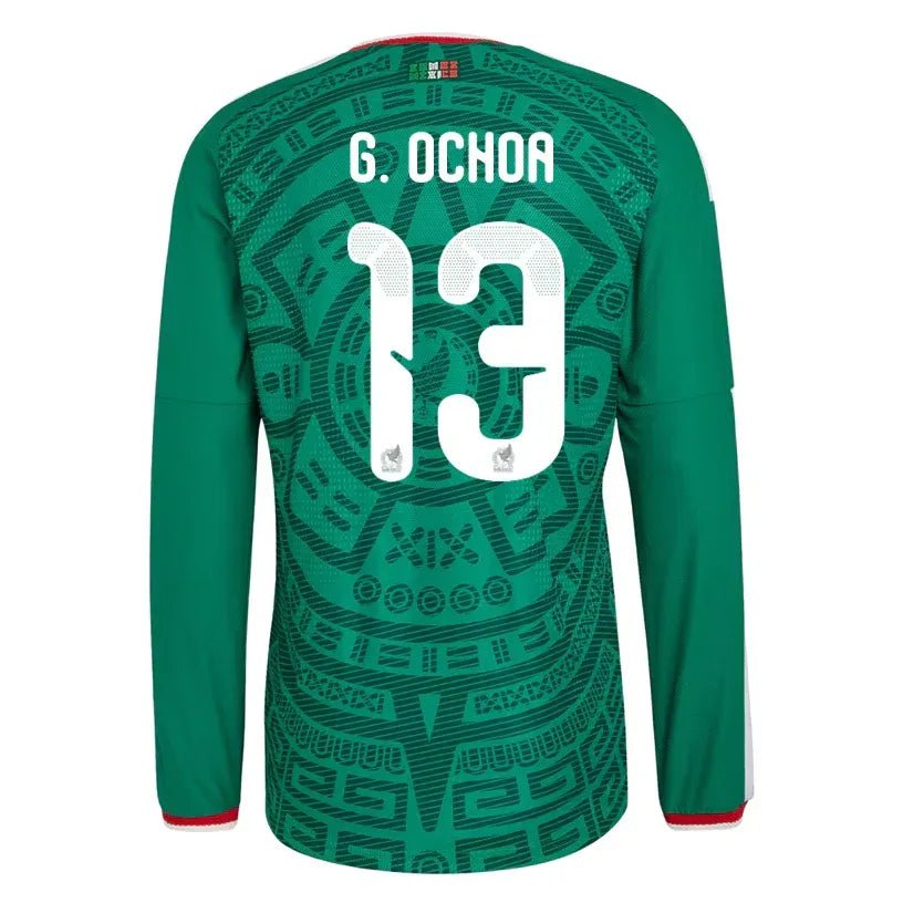 adidas 2026 Mexico Men's Authentic Home Long-Sleeve Soccer Jersey (G. Ochoa)