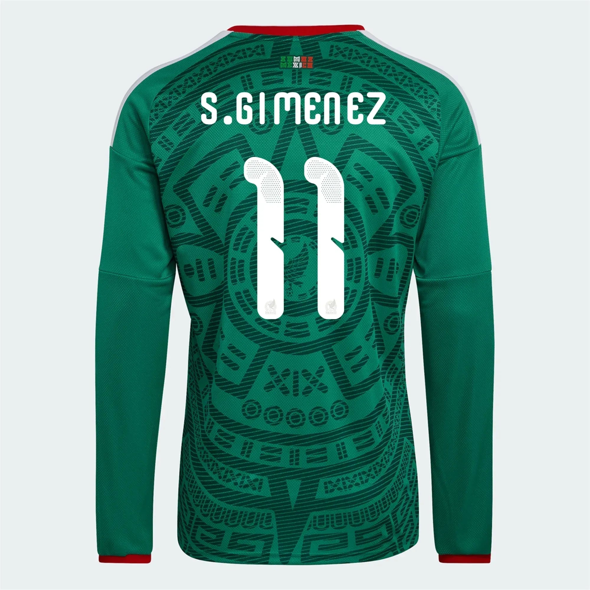 adidas 2026 Mexico Men's Stadium Home Long-Sleeve Soccer Jersey (S. Gimenez)