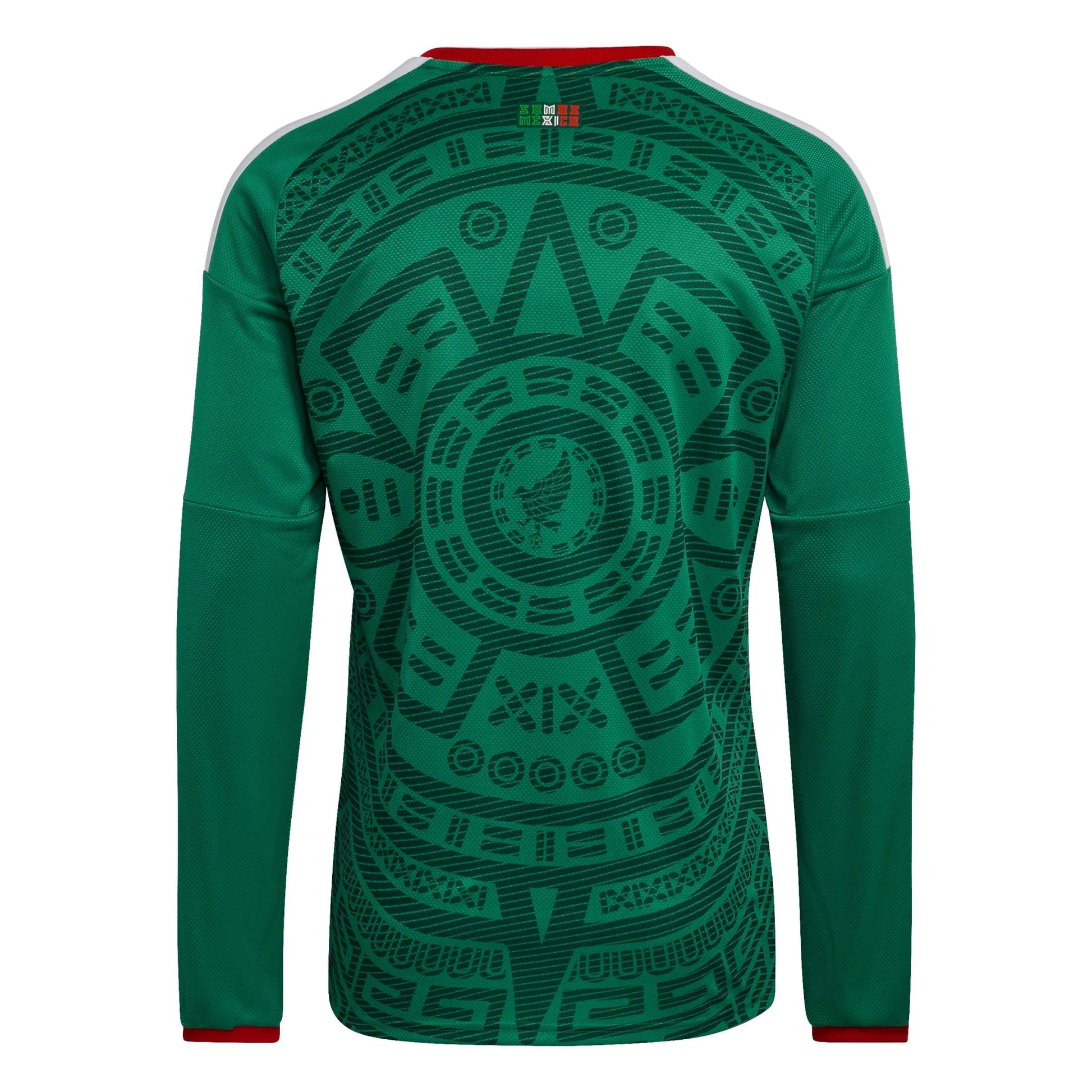adidas 2026 Mexico Men's Stadium Home Long-Sleeve Soccer Jersey (Back)