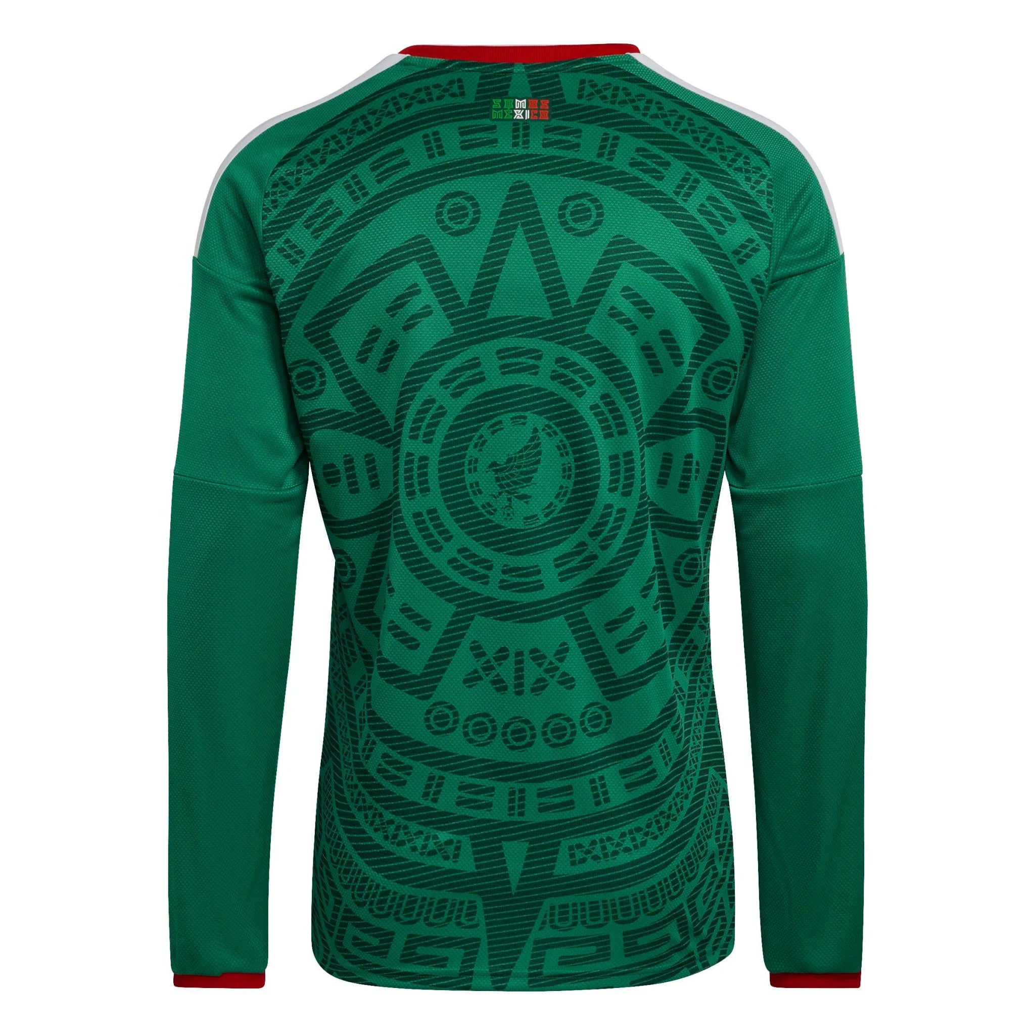 adidas 2026 Mexico Men's Stadium Home Long-Sleeve Soccer Jersey (Back)