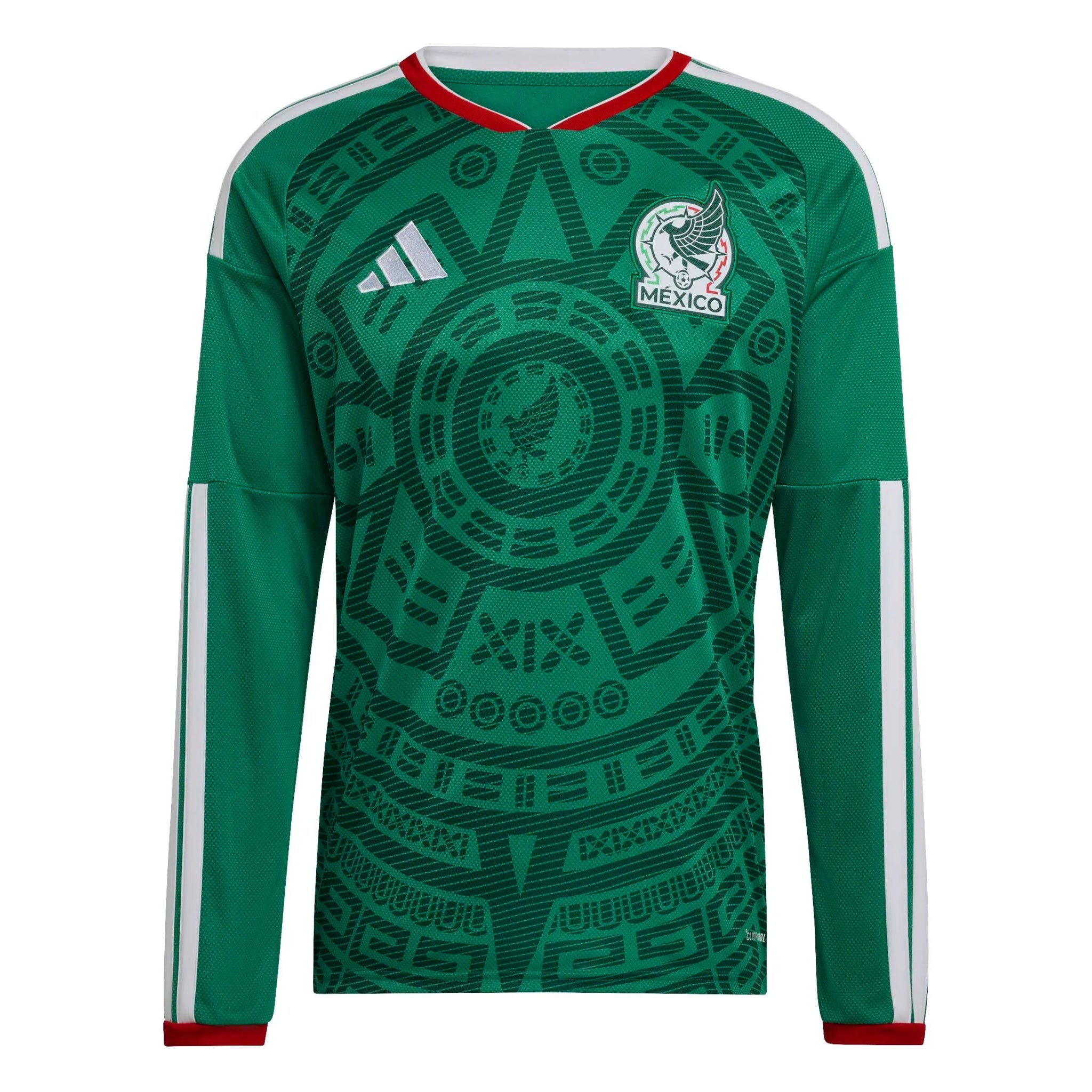 adidas 2026 Mexico Men's Stadium Home Long-Sleeve Soccer Jersey (Front)