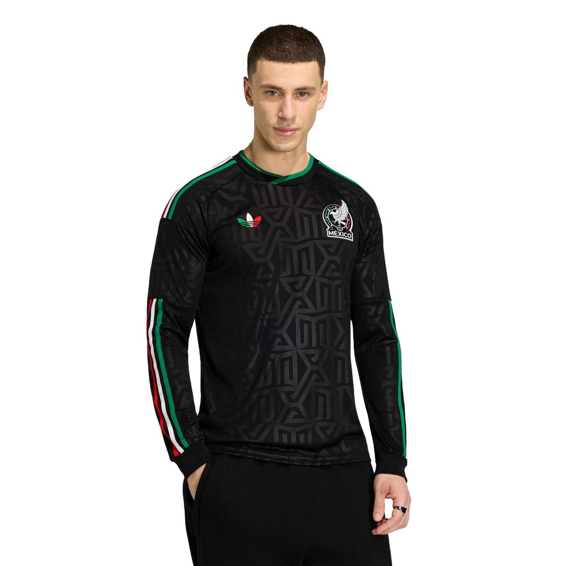 adidas 2026 Mexico Men's Stadium Third Long-Sleeve Soccer Jersey (Model - Front)