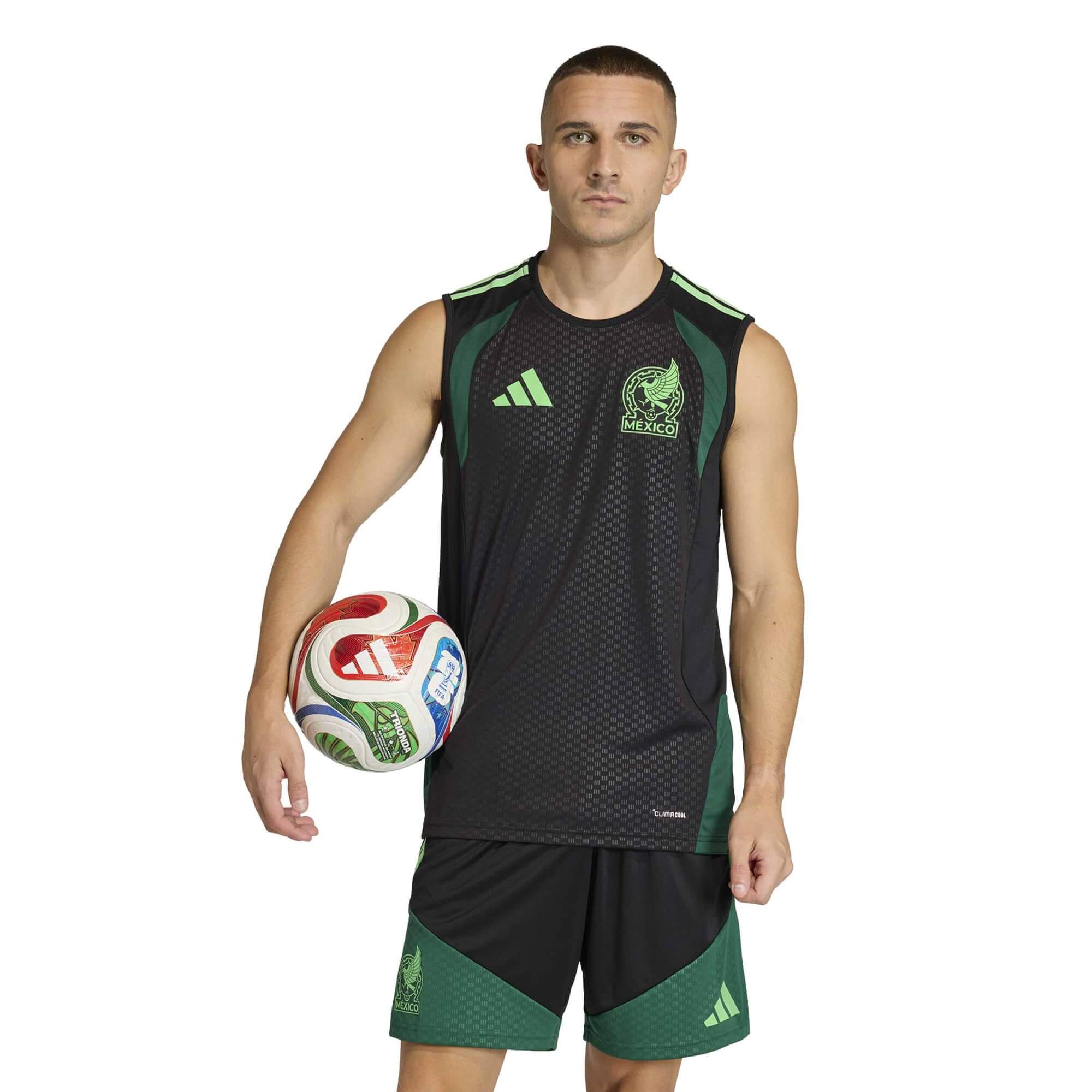 adidas 2026 Mexico Men's Tiro Sleeveless Soccer Jersey (Model - Front)