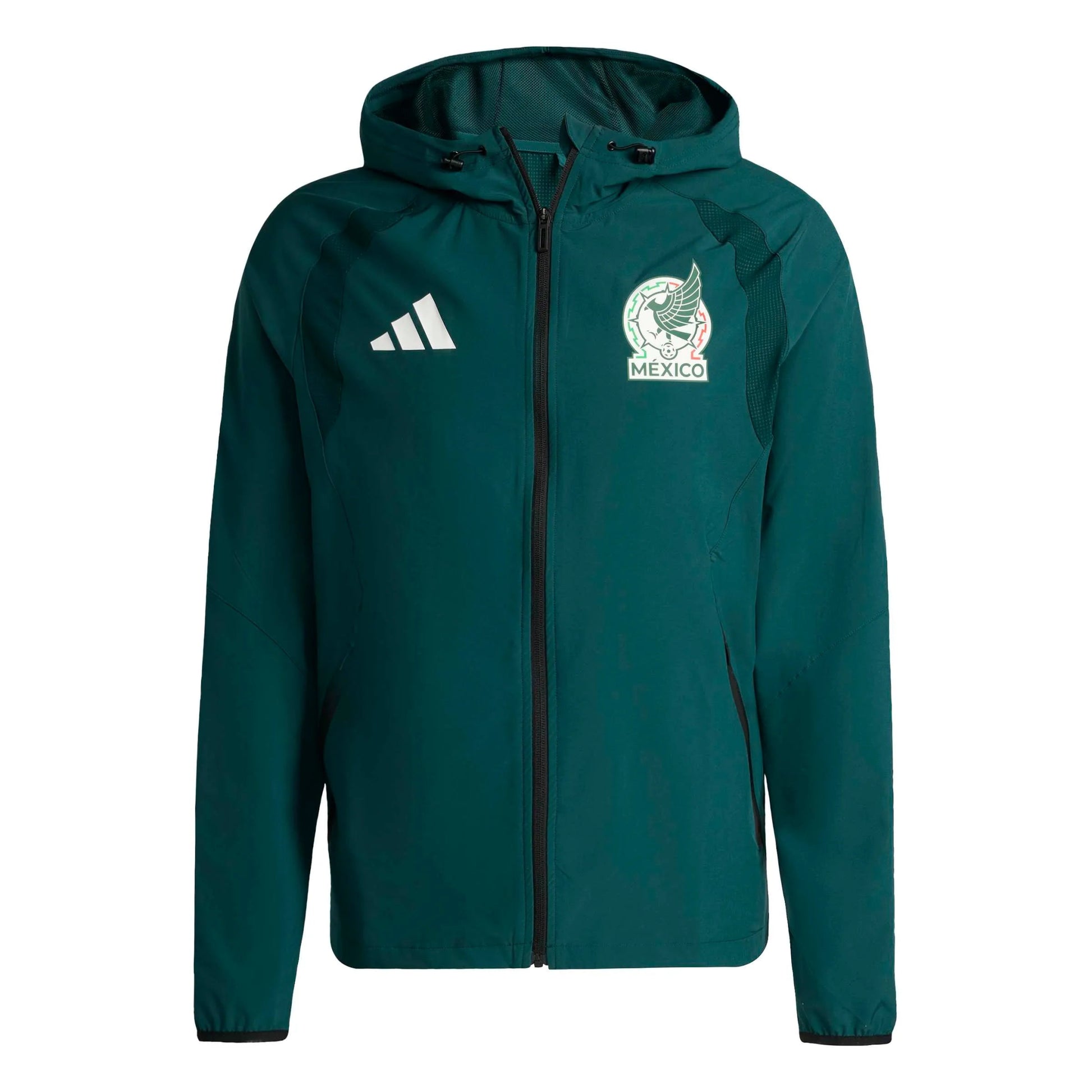 adidas 2026 Mexico Men's Tiro Travel Full Zip Windbreaker (Front)