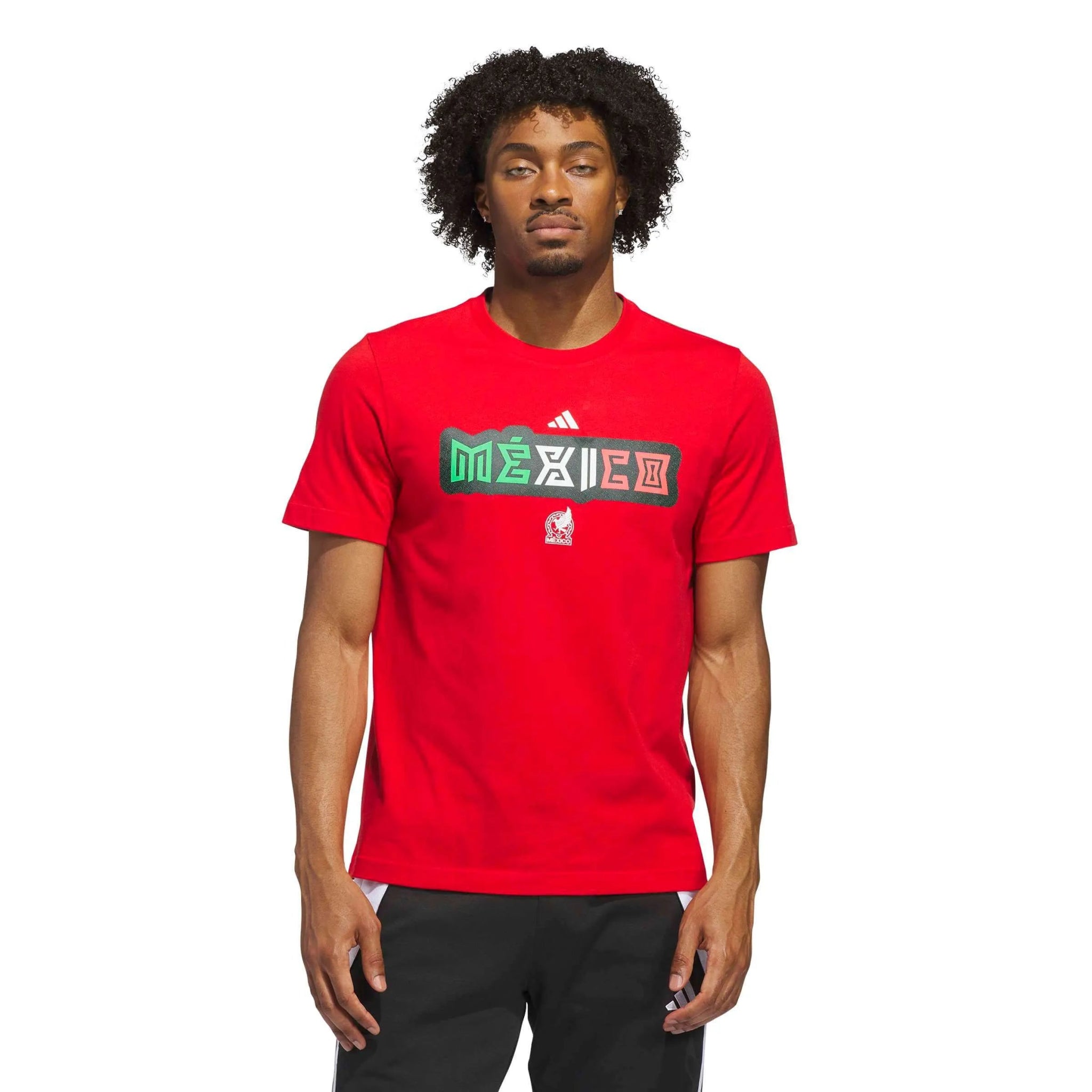 adidas 2026 Mexico Men's World Cup HJH Tee Better Scarlet (Model - Front)