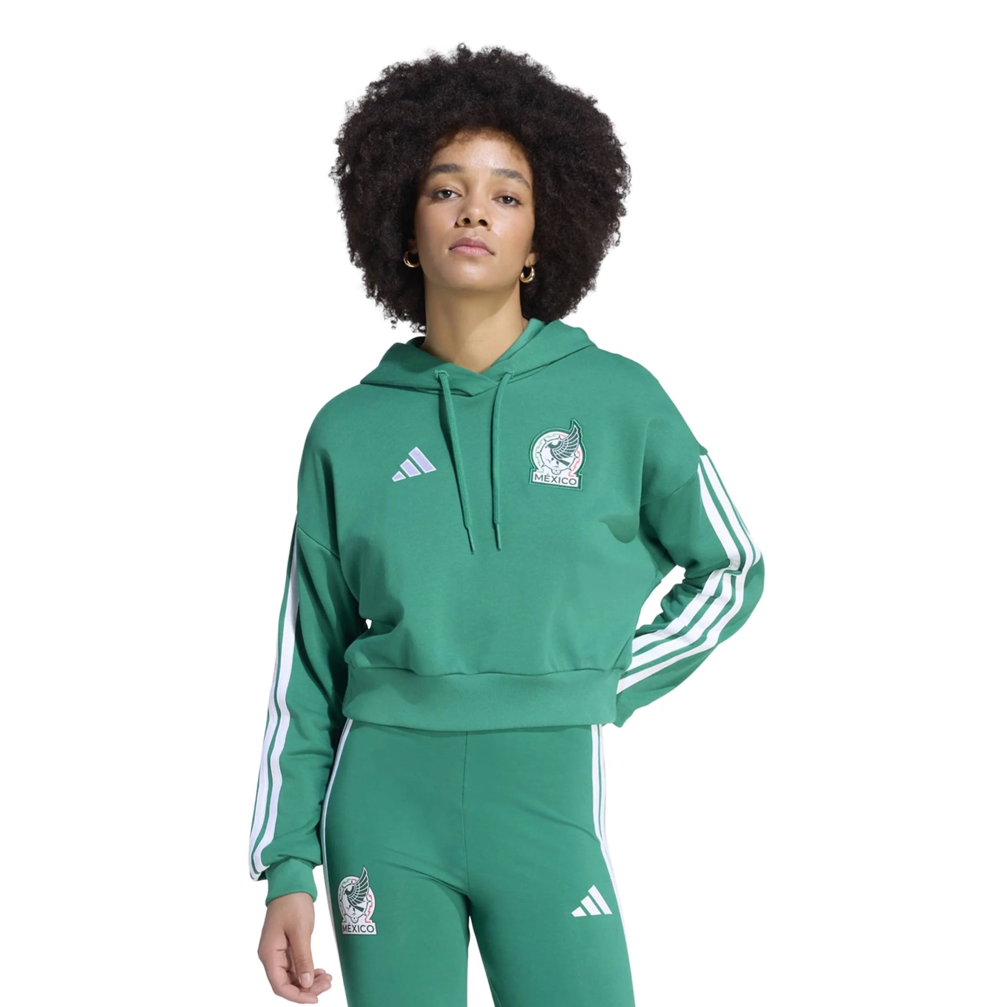 adidas 2026 Mexico Women's DNA Hoodie (Model - Front)