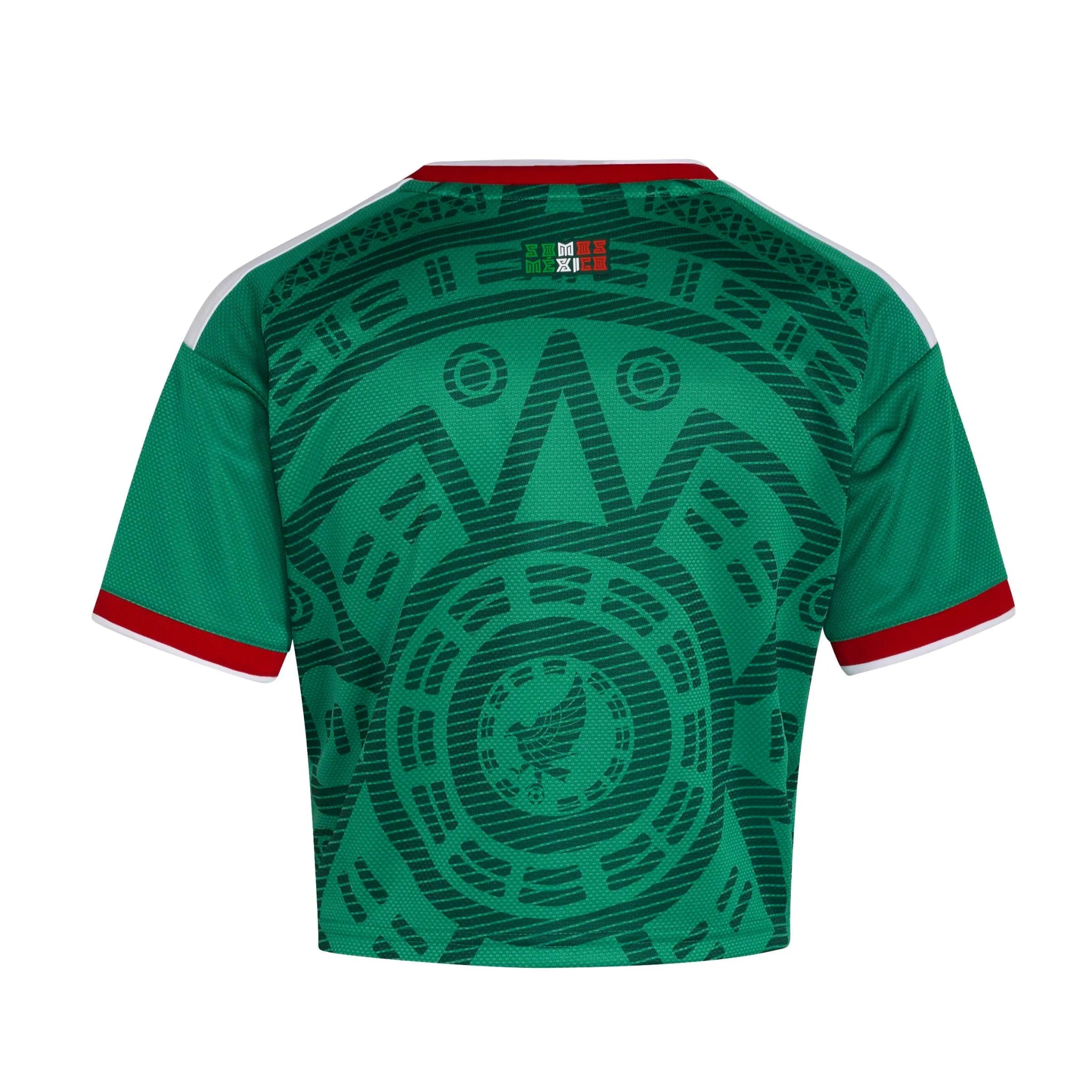 adidas 2026 Mexico Women's Stadium Home Cropped Jersey (Back)