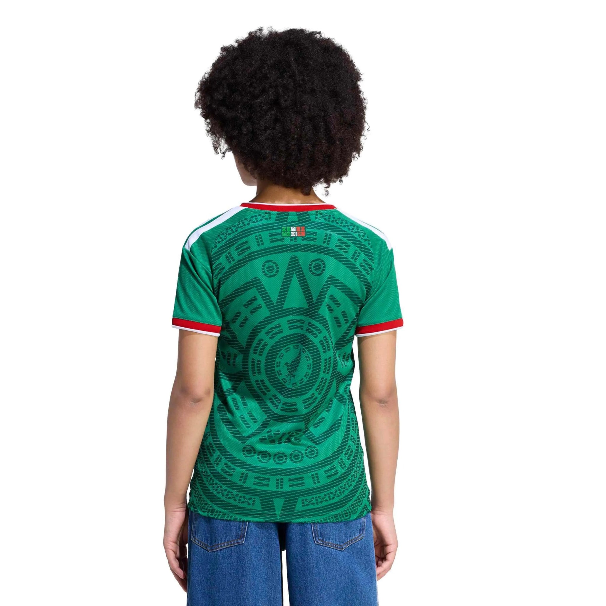 adidas 2026 Mexico Women's Stadium Home Soccer Jersey (Model - Back)
