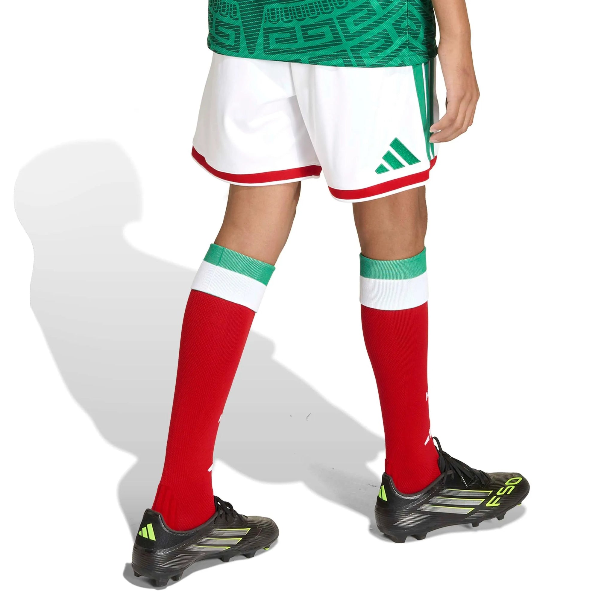 adidas 2026 Mexico Youth Home Shorts (Model - Back)