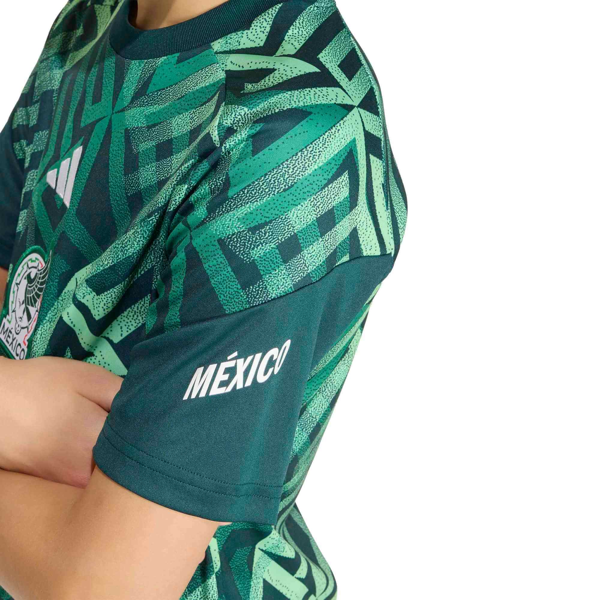 adidas 2026 Mexico Youth Pre-Match Soccer Jersey (Detail 2)
