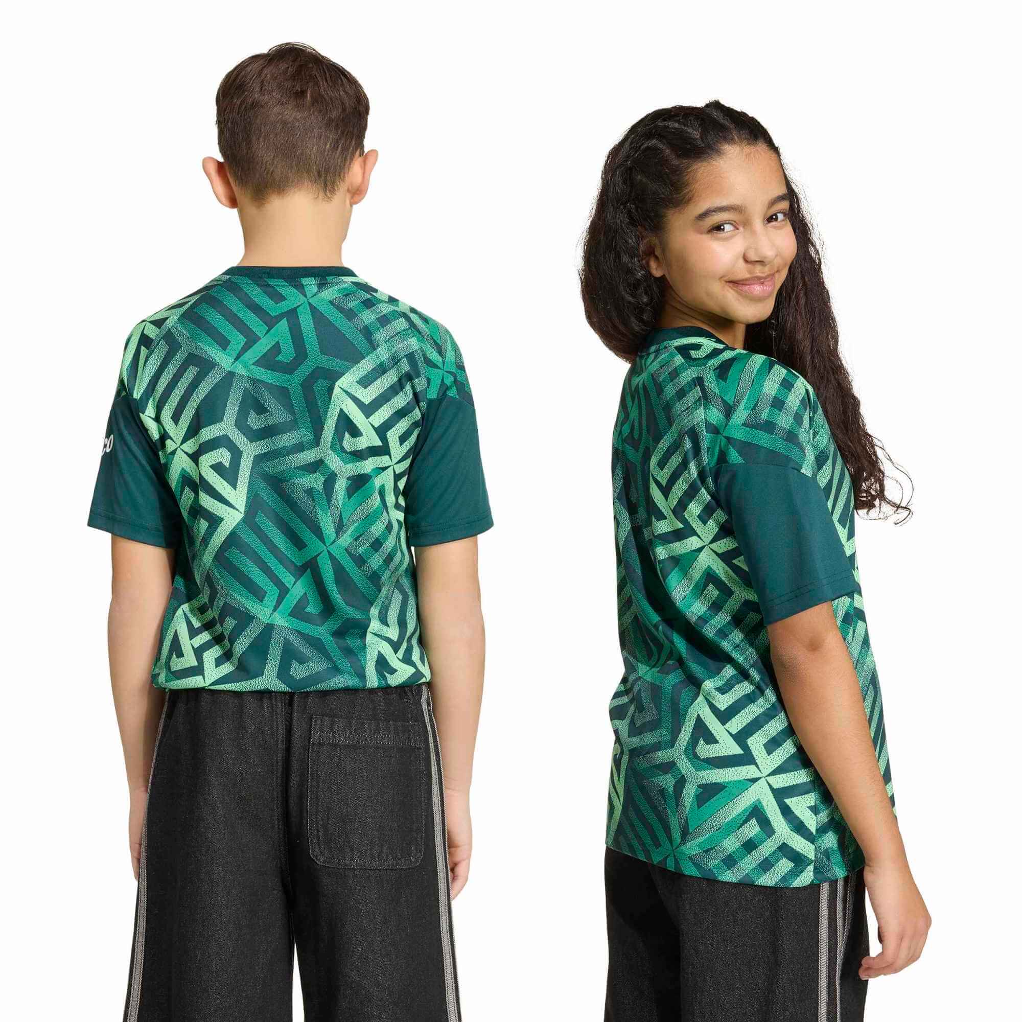 adidas 2026 Mexico Youth Pre-Match Soccer Jersey (Models - Back)