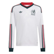 adidas 2026 Mexico Youth Stadium Away Long-Sleeve Soccer Jersey