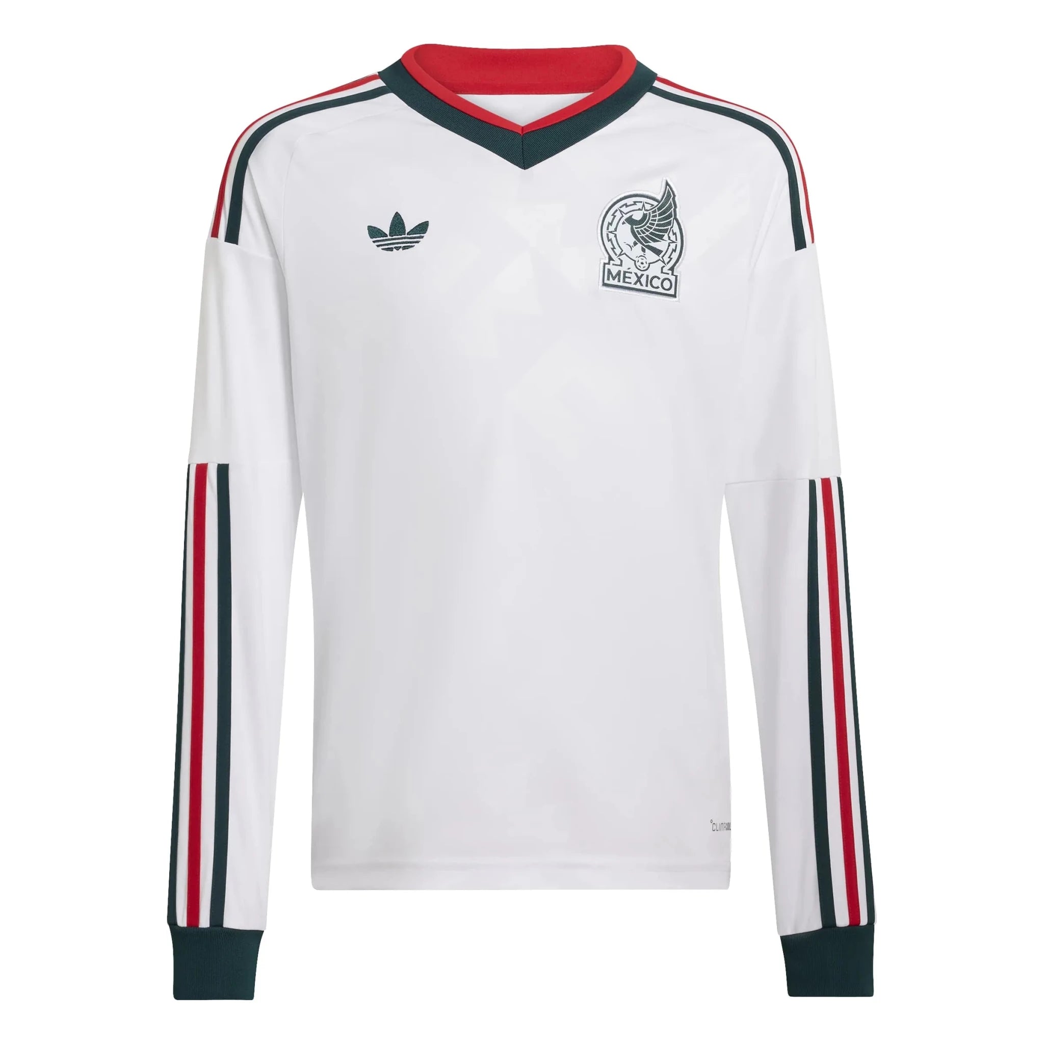 adidas 2026 Mexico Youth Stadium Away Long-Sleeve Soccer Jersey