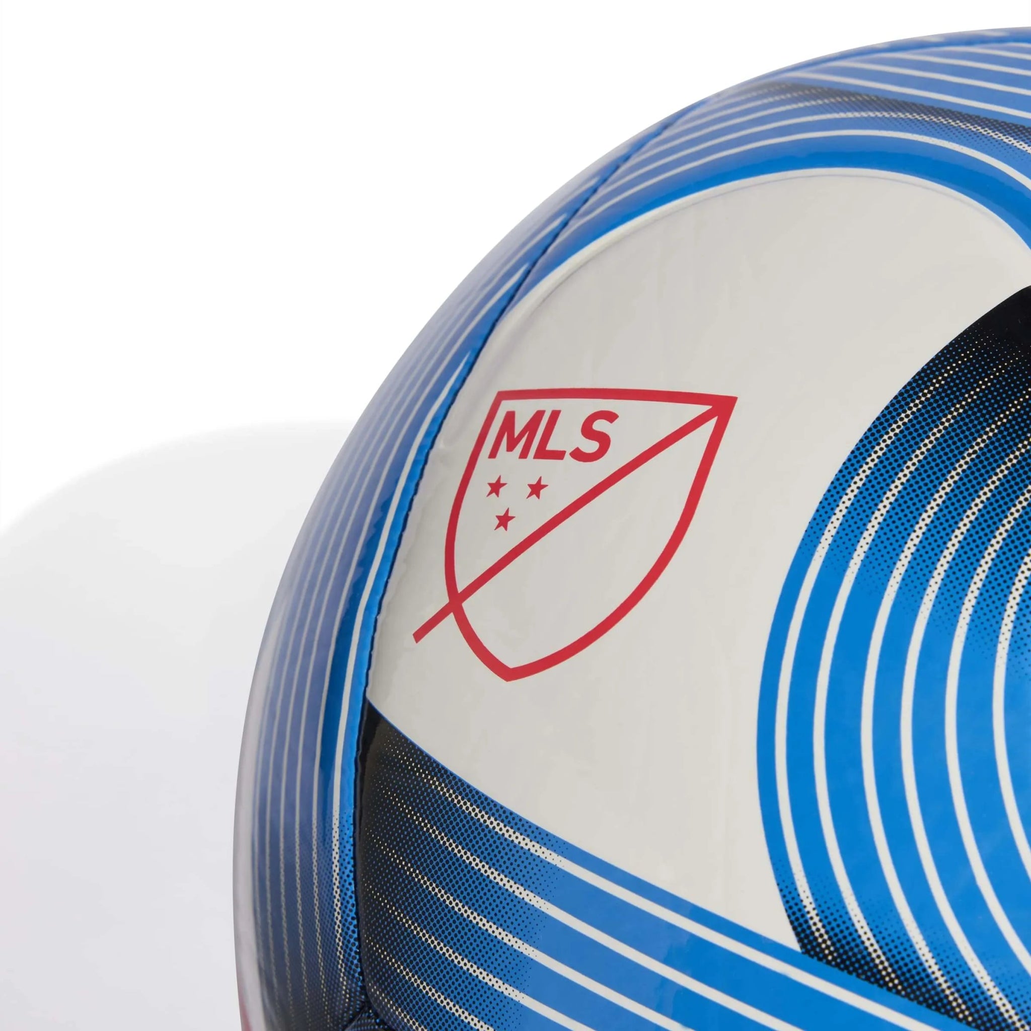 adidas 2026 MLS Club Soccer Ball White - Glory Blue - Lucid Red (Detail 2)