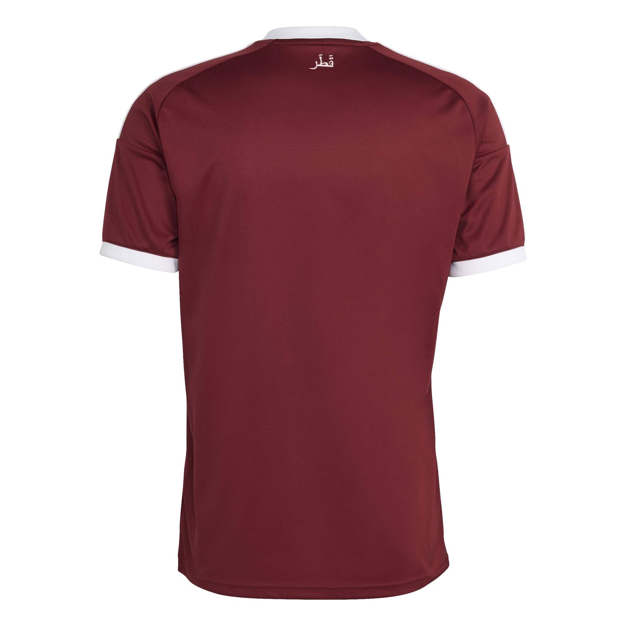 adidas 2026 Qatar Men's Stadium Home Soccer Jersey (Back)