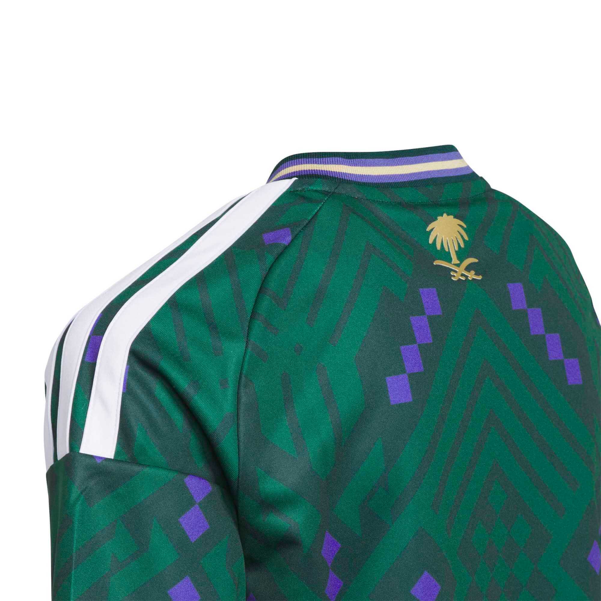 adidas 2026 Saudi Arabia Youth Stadium Home Soccer Jersey (Detail 2)