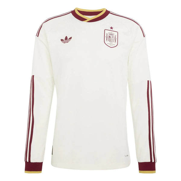 adidas 2026 Spain Men's Authentic Away Long-Sleeve Soccer Jersey