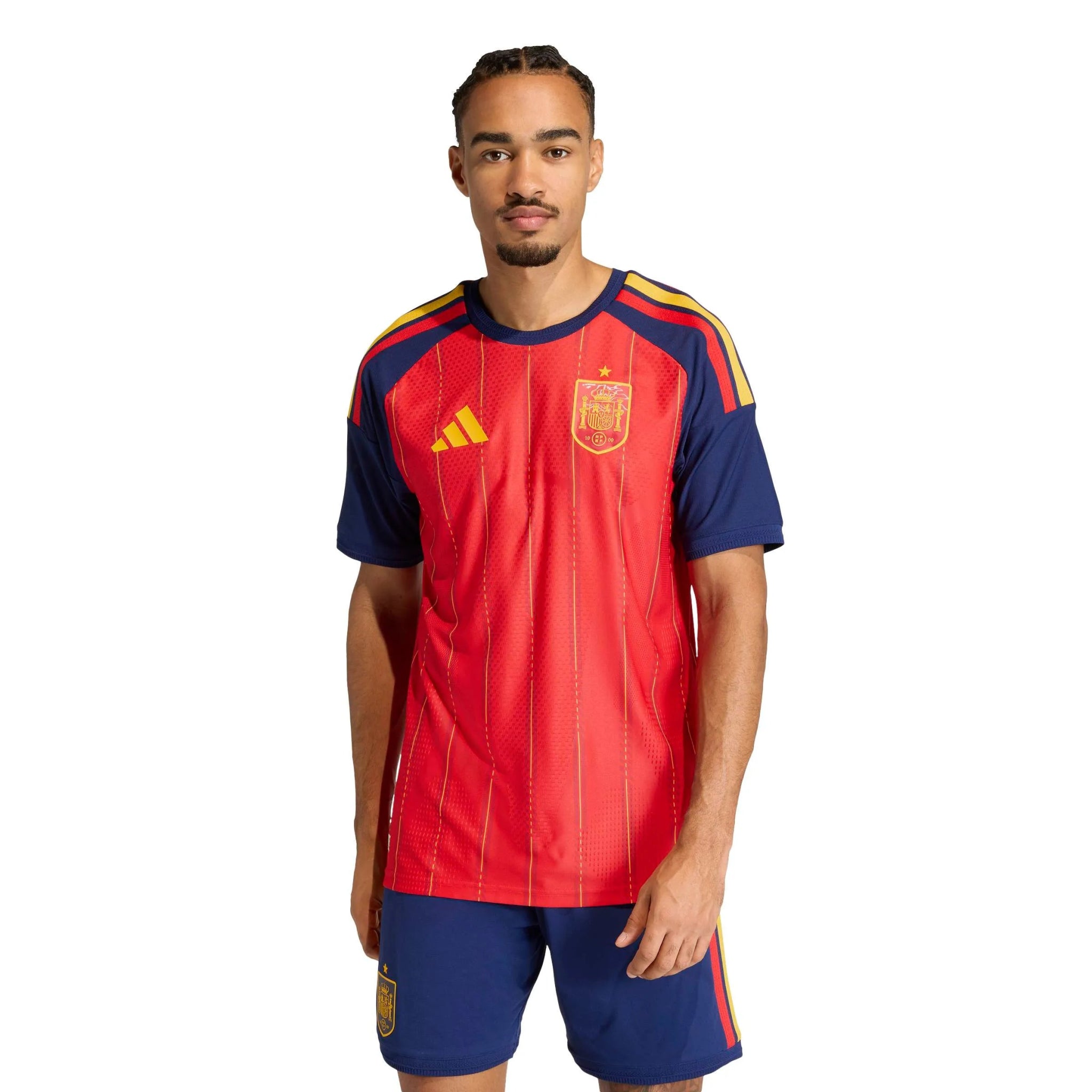 adidas 2026 Spain Men's Authentic Home Soccer Jersey (Model - Front)