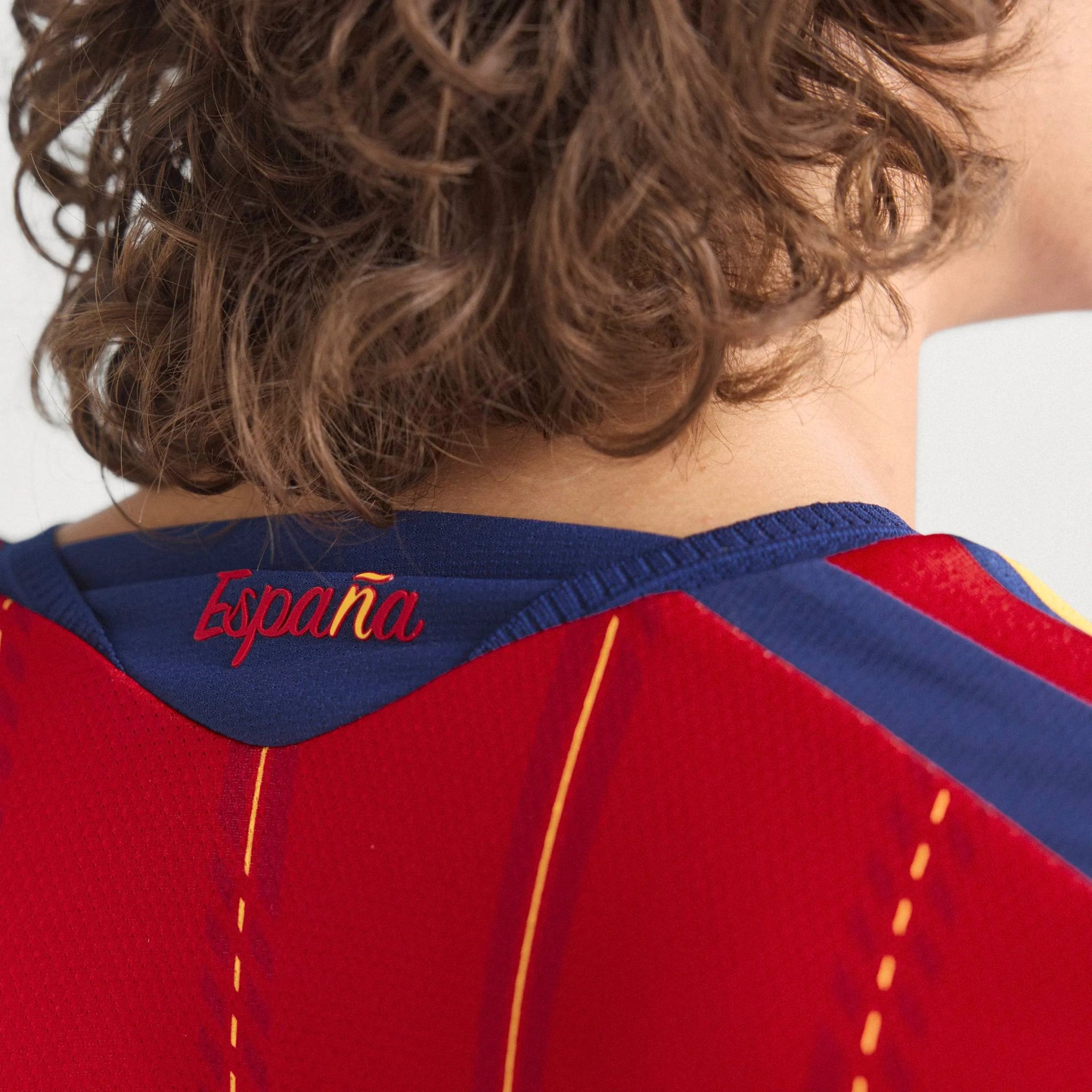 adidas 2026 Spain Men's Authentic Home Soccer Jersey (Detail 4)