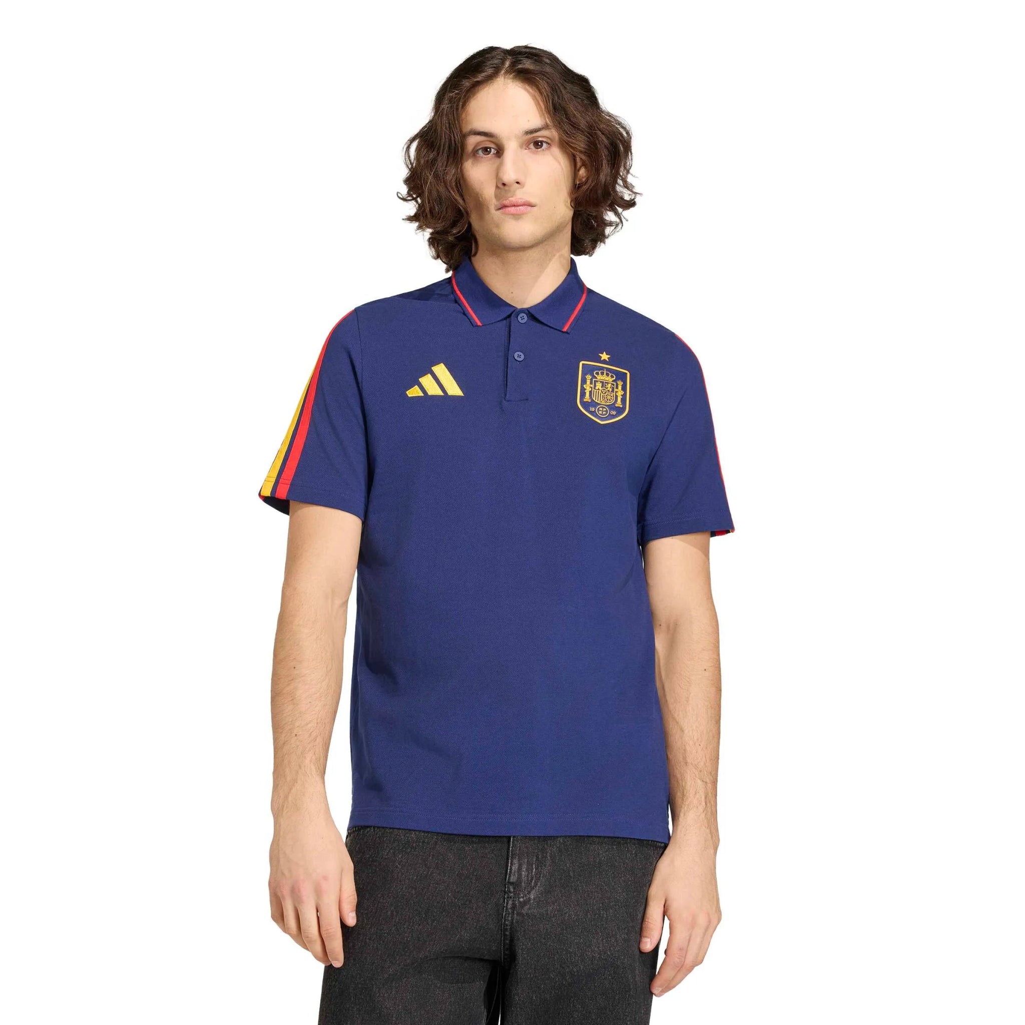 adidas 2026 Spain Men's DNA Polo (Model - Front)