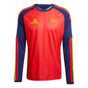 adidas 2026 Spain Men's Stadium Home Long-Sleeve Soccer Jersey (Front)