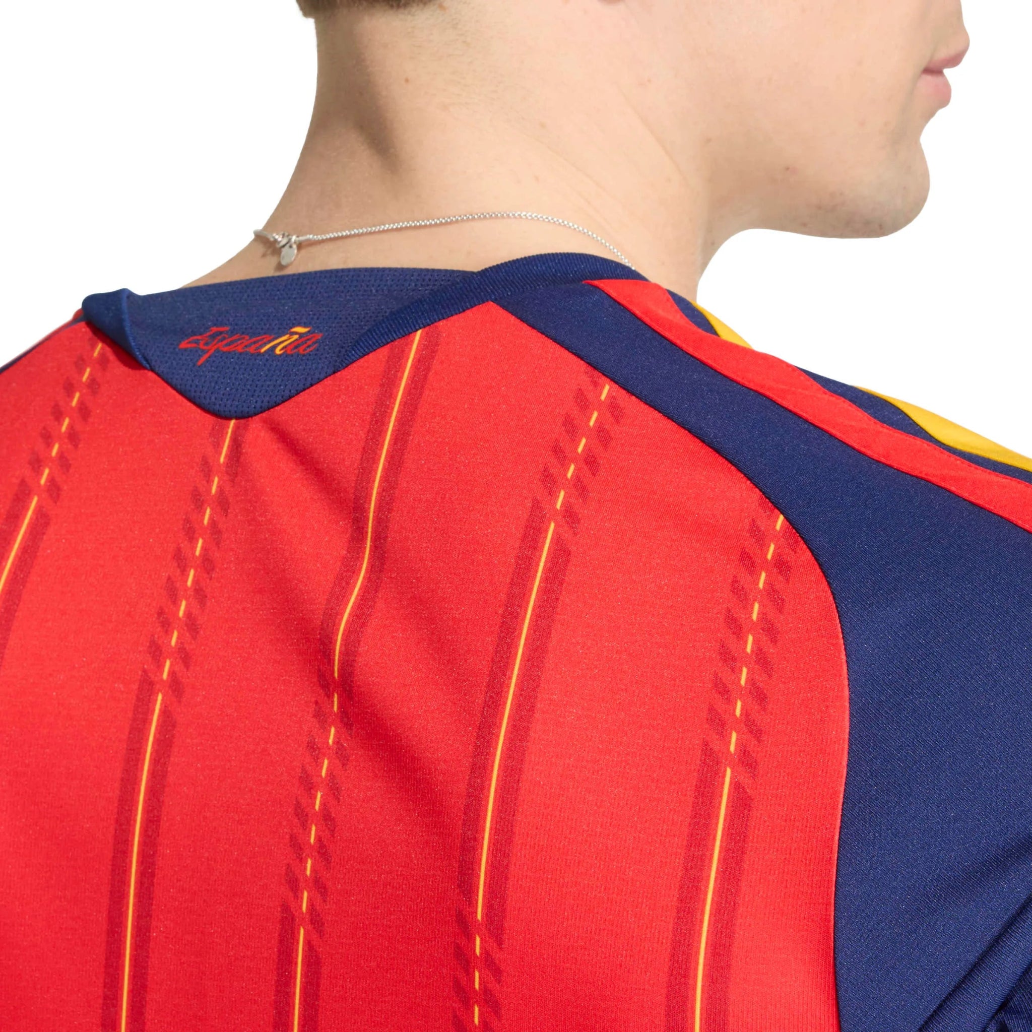 adidas 2026 Spain Men's Stadium Home Soccer Jersey (Detail 2)