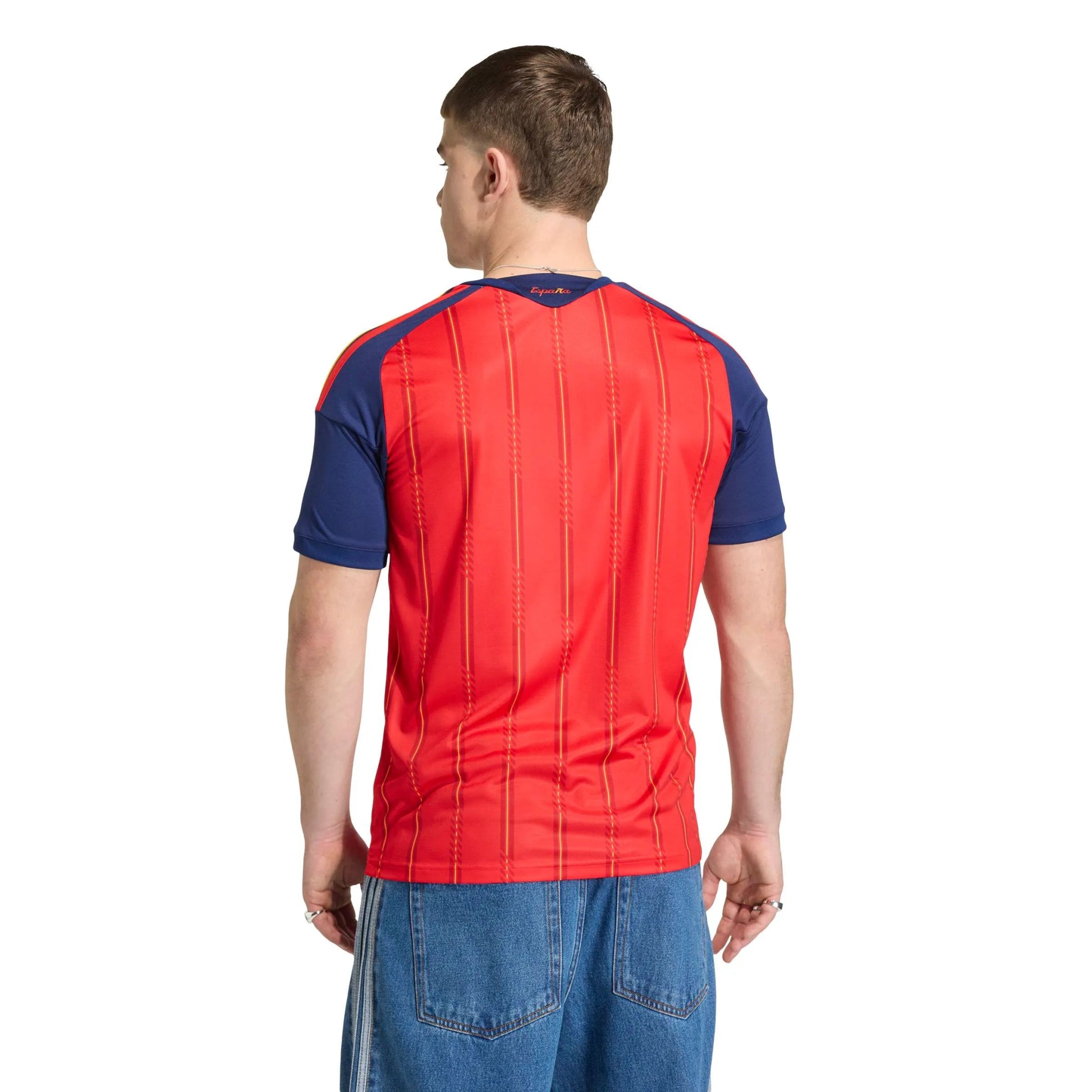 adidas 2026 Spain Men's Stadium Home Soccer Jersey (Model - Back)