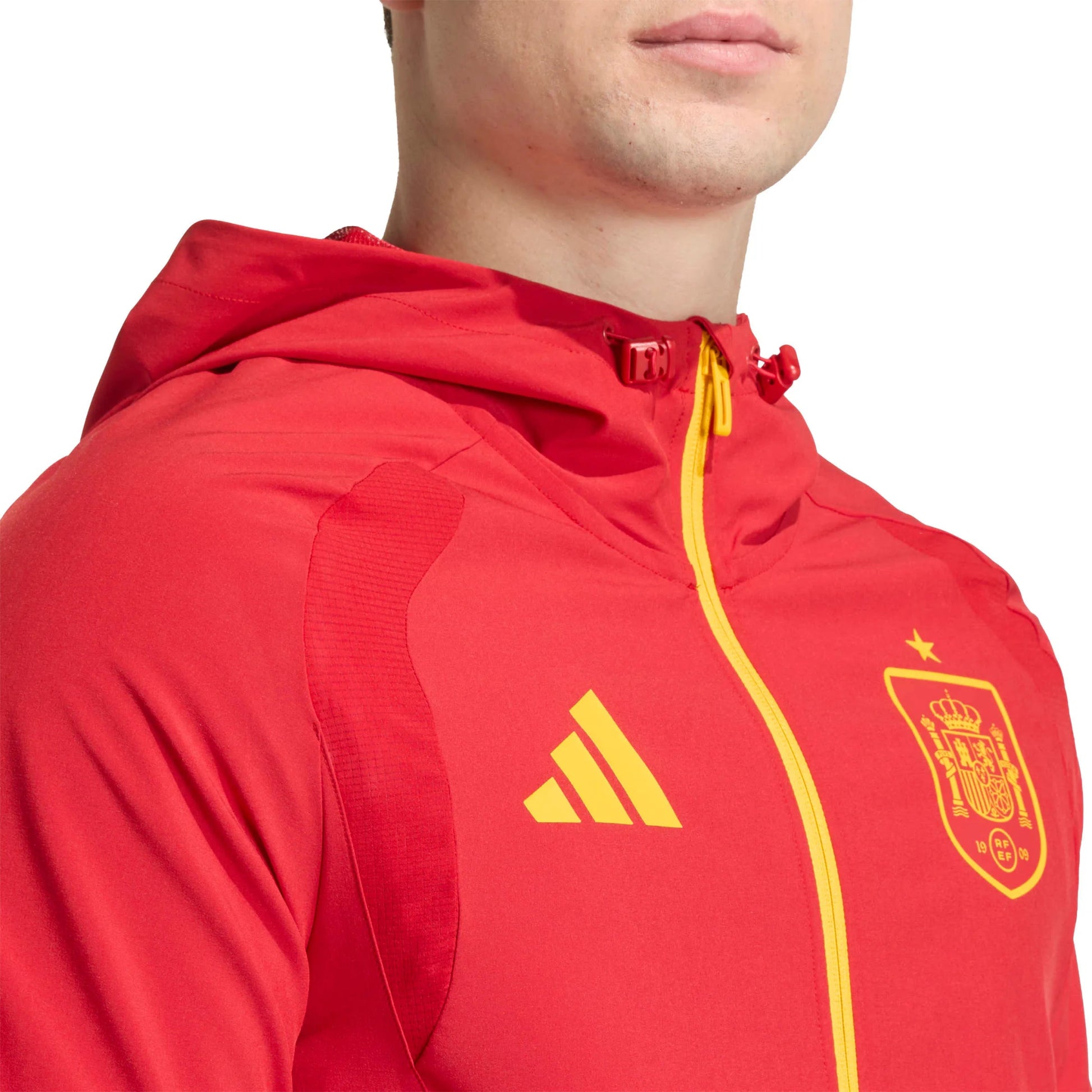 adidas 2026 Spain Men's Tiro Travel Full Zip Windbreaker (Detail 2)