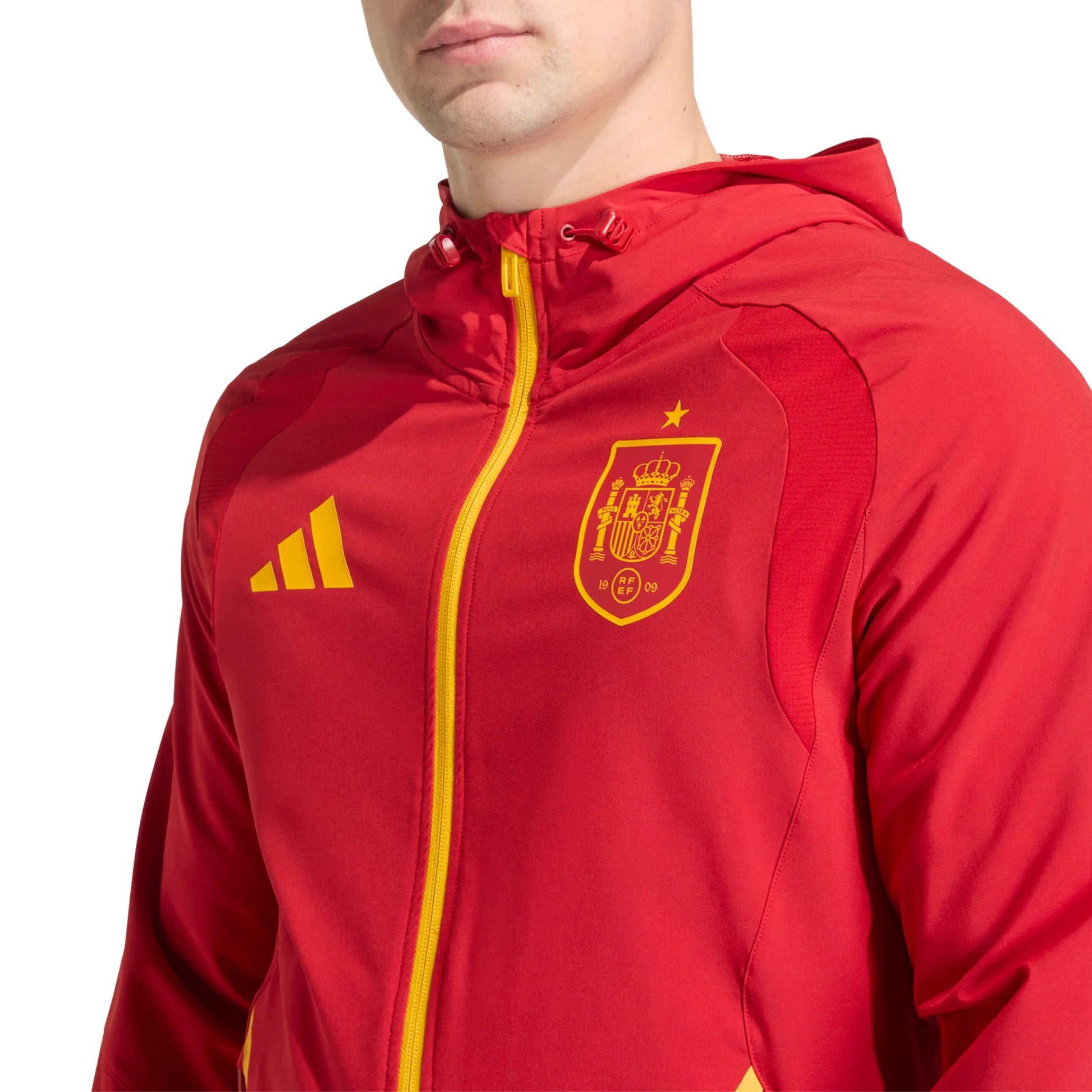 adidas 2026 Spain Men's Tiro Travel Full Zip Windbreaker (Detail 1)