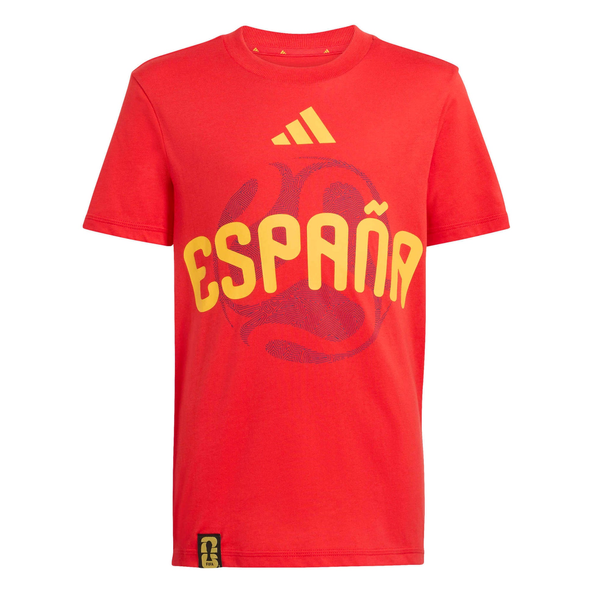 adidas 2026 Spain Youth Graphic Tee (Front)