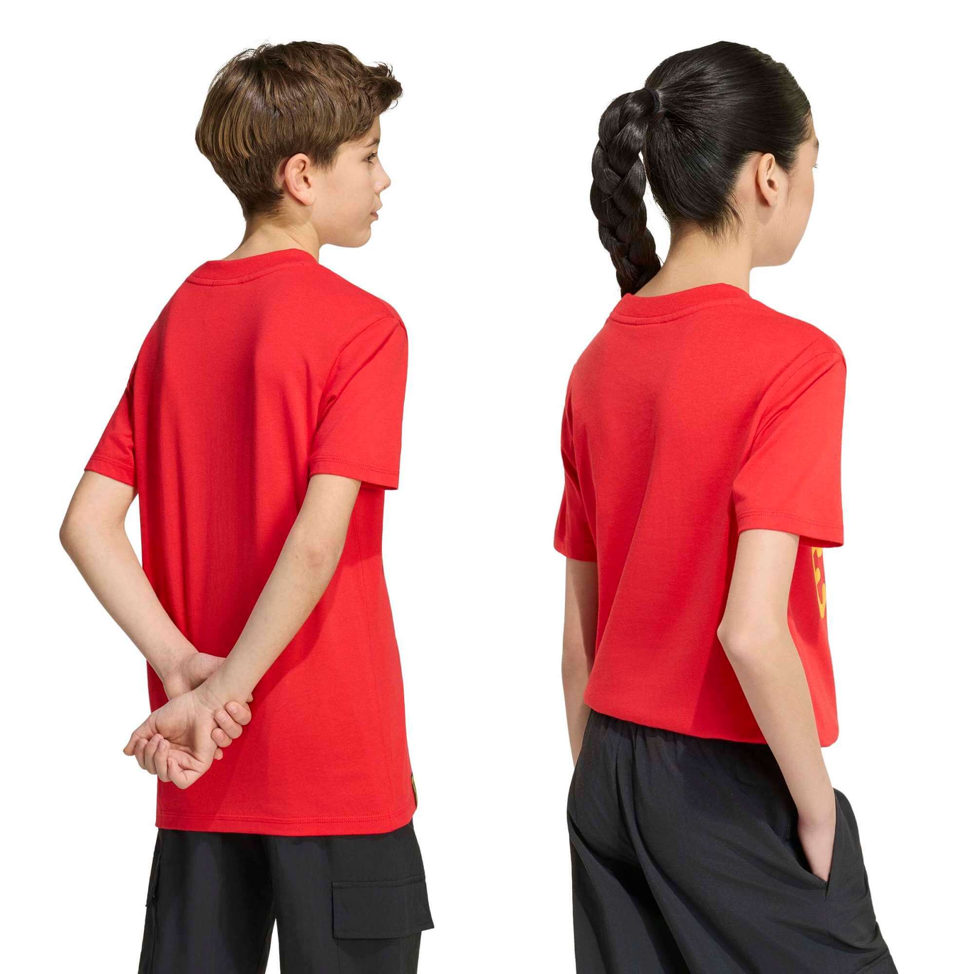 adidas 2026 Spain Youth Graphic Tee (Models - Back)