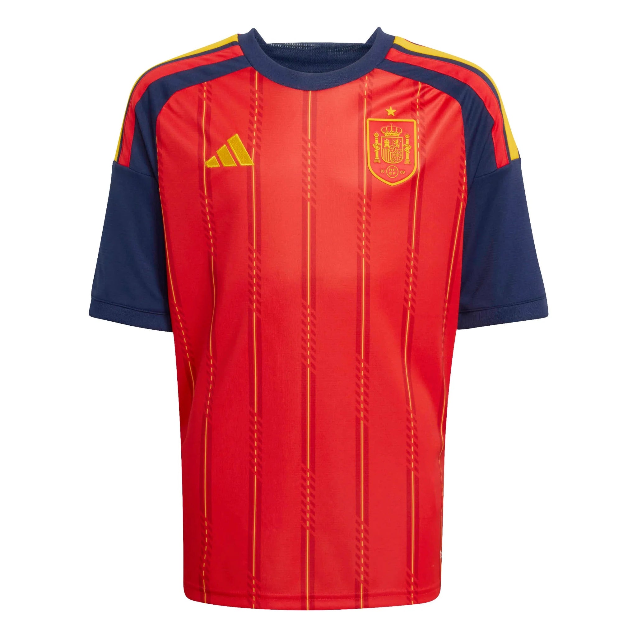 adidas 2026 Spain Youth Stadium Home Soccer Jersey (Front)