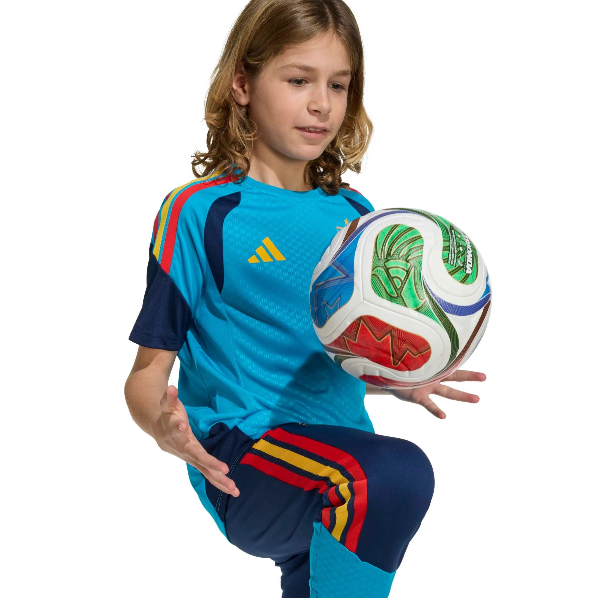 adidas 2026 Spain Youth Tiro Training Soccer Jersey (Model - Side)