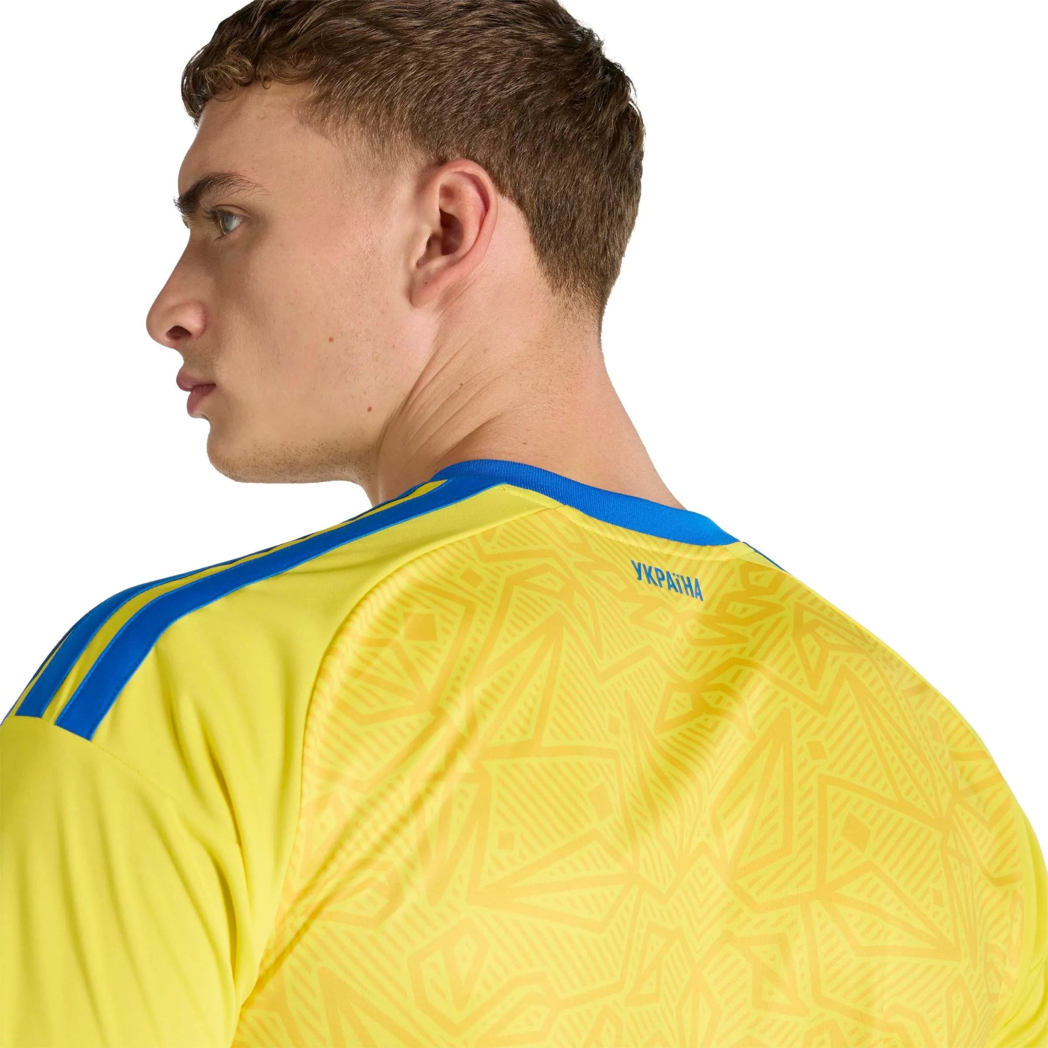 adidas 2026 Ukraine Men's Stadium Home Soccer Jersey (Detail 2)