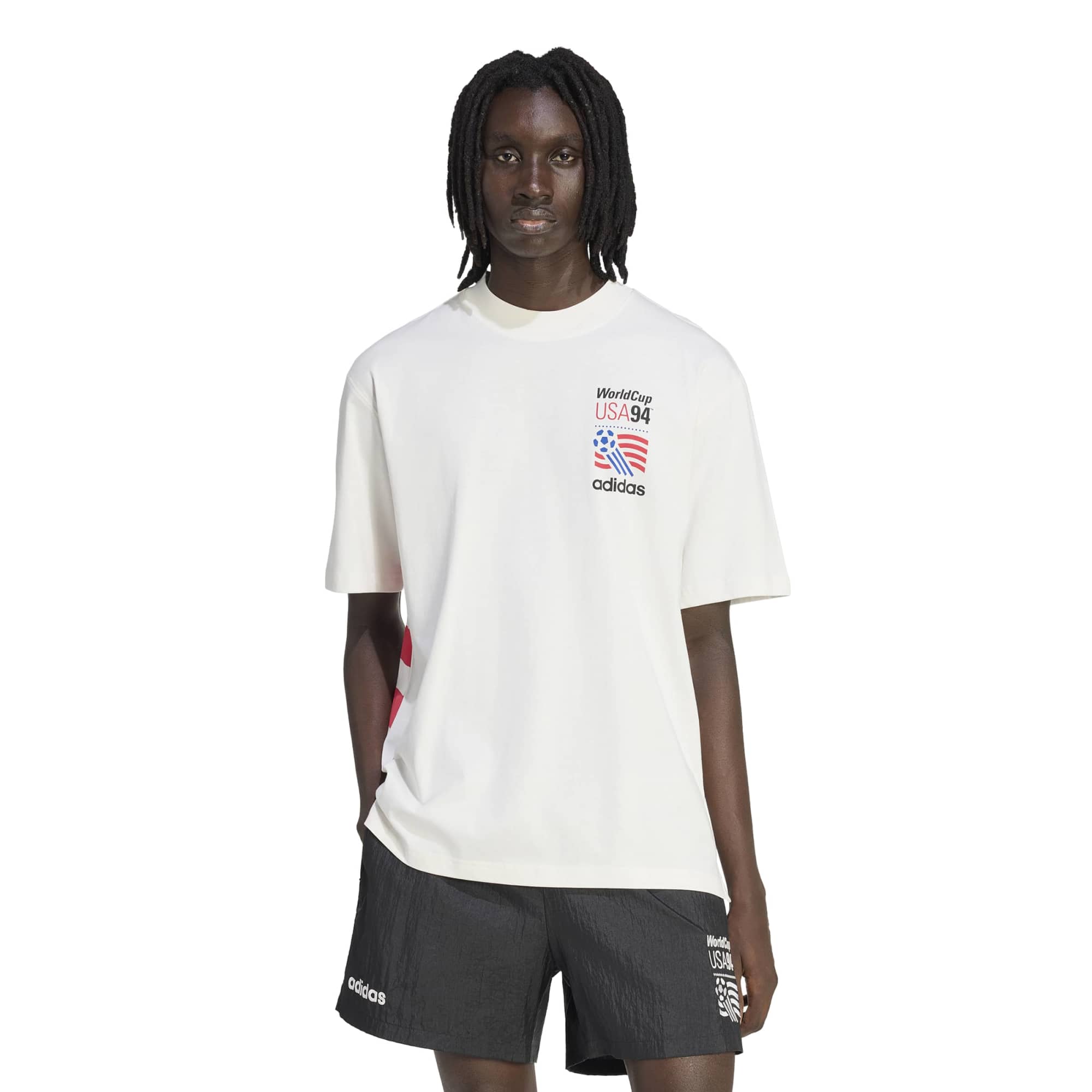 adidas 2026 USA Men's 94 Graphic Tee White (Model - Front)