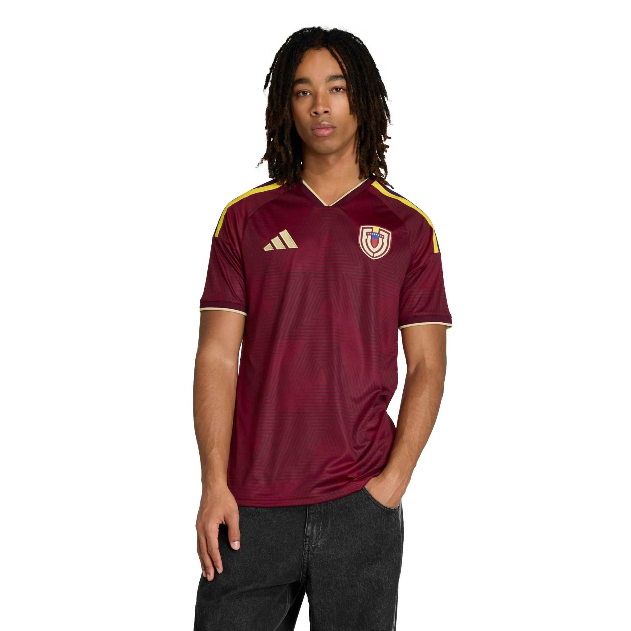 adidas 2026 Venezuela Men's Stadium Home Soccer Jersey (Model - Front)