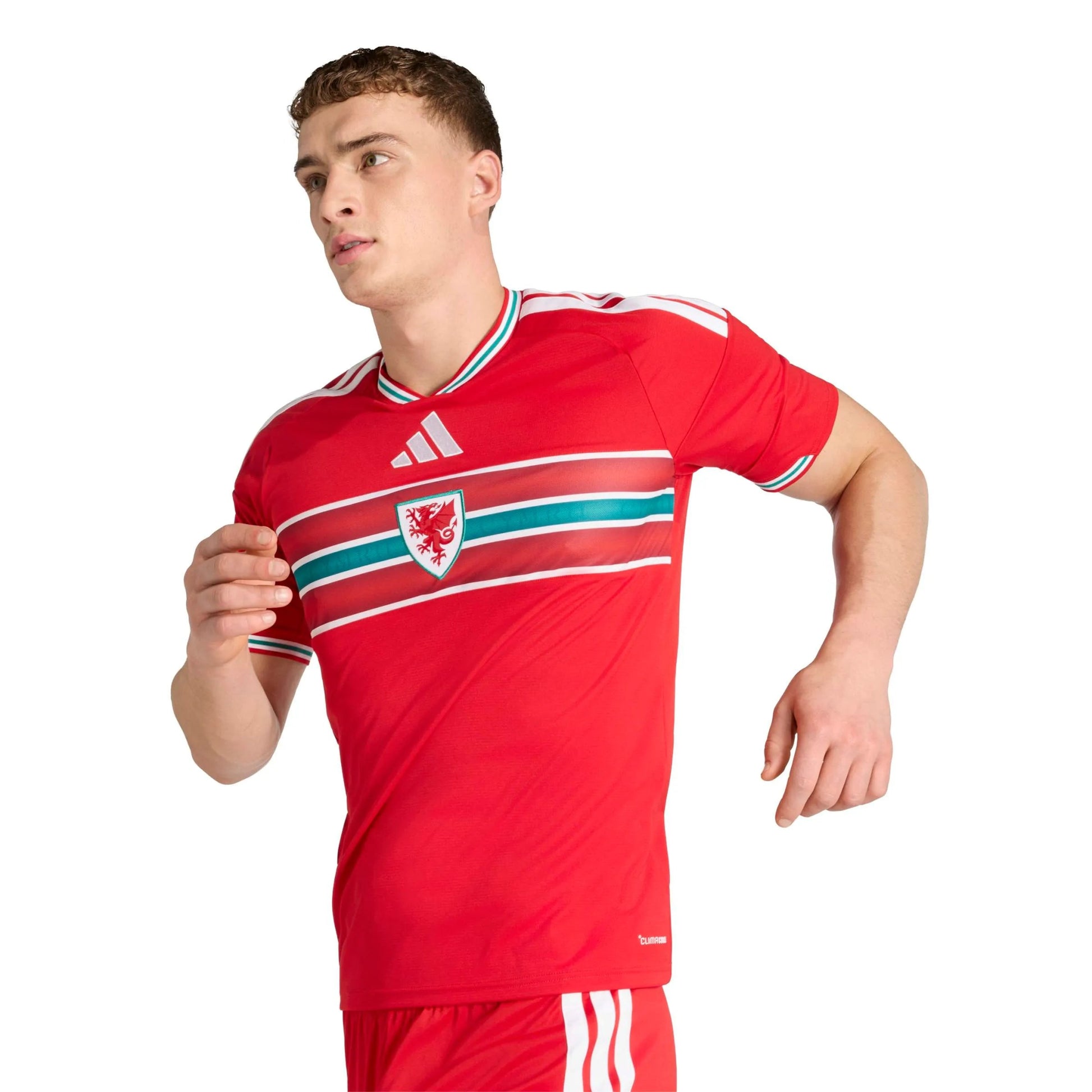 adidas 2026 Wales Men's Stadium Home Soccer Jersey (Detail 1)