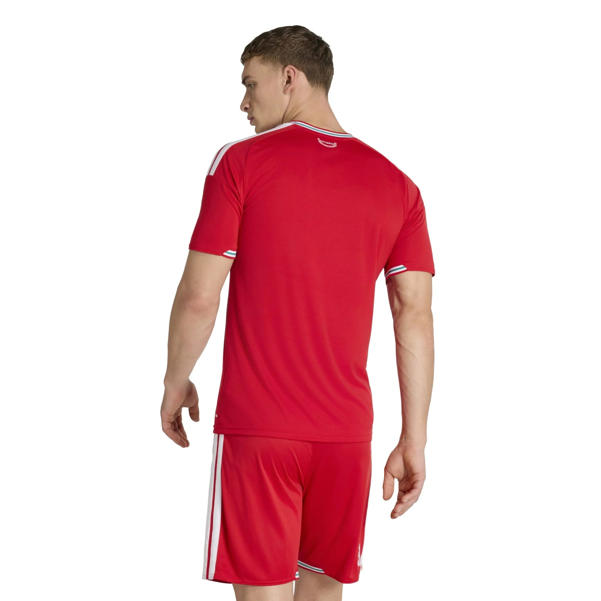 adidas 2026 Wales Men's Stadium Home Soccer Jersey (Model - Back)