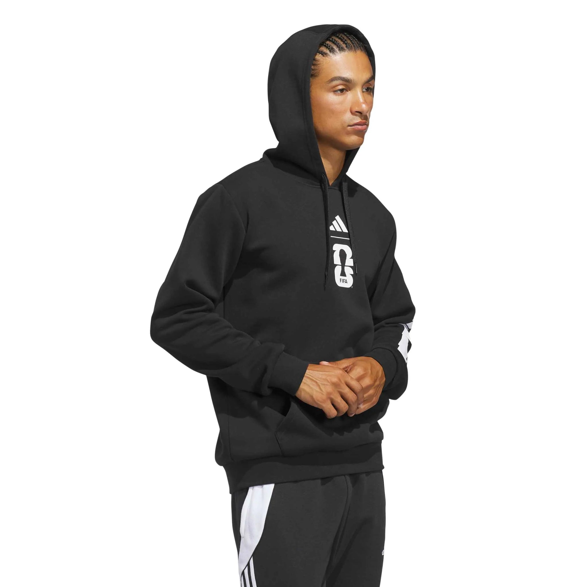adidas 2026 World Cup Men's Match Ball Graphic Hoodie (Model - Side)