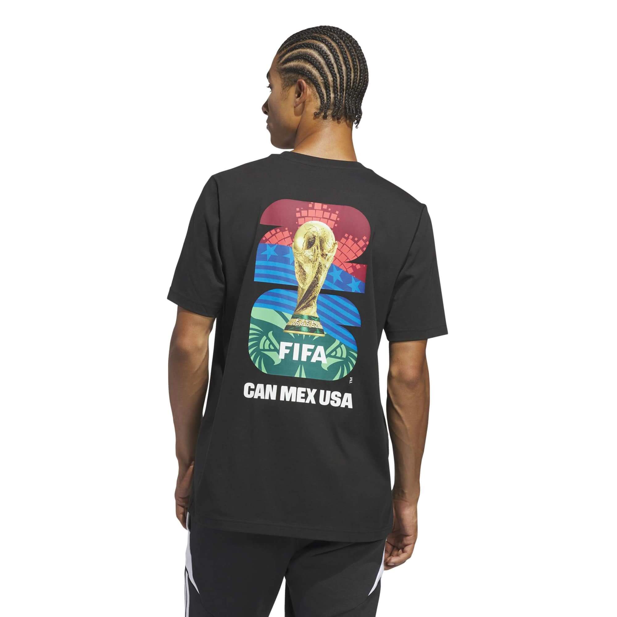 adidas 2026 World Cup Men's Match Ball Graphic Tee (Model - Back)